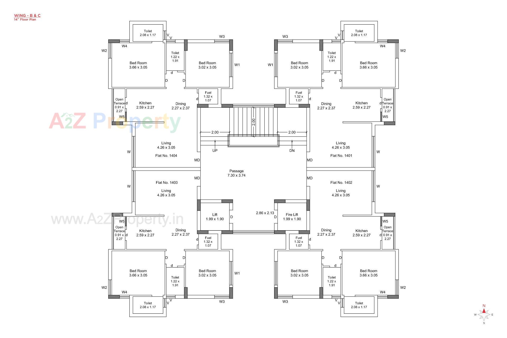 Layout of real estate project Tridan Heights located at Mavdi, Rajkot, Gujarat