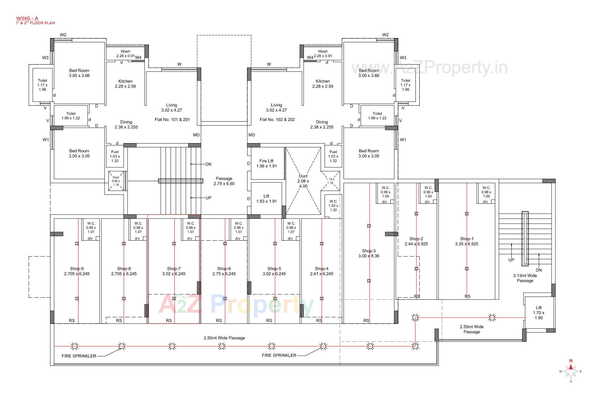 Layout of real estate project Tridan Heights located at Mavdi, Rajkot, Gujarat
