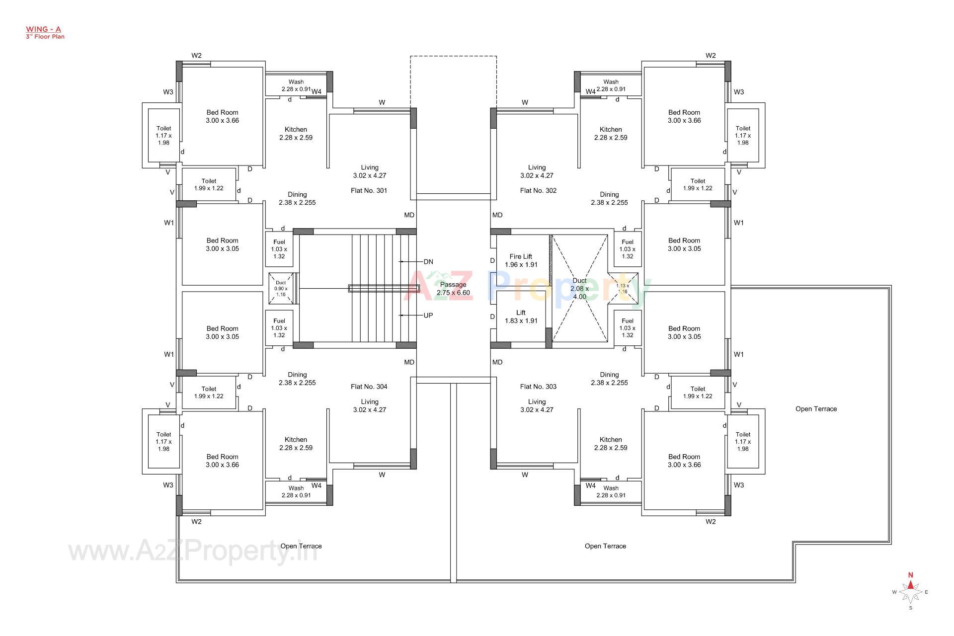 Layout of real estate project Tridan Heights located at Mavdi, Rajkot, Gujarat