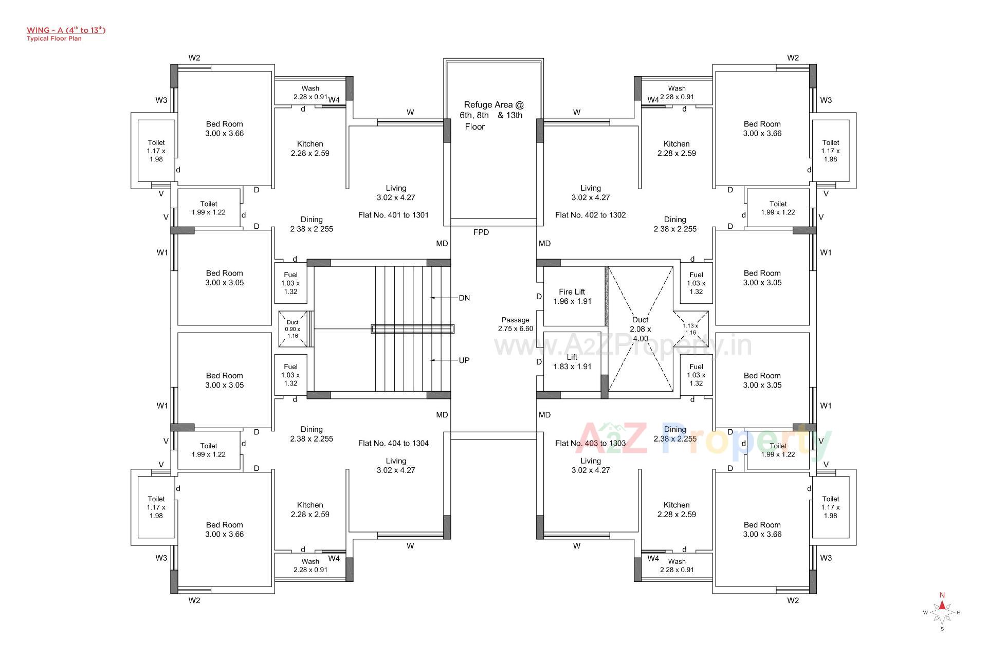 Layout of real estate project Tridan Heights located at Mavdi, Rajkot, Gujarat