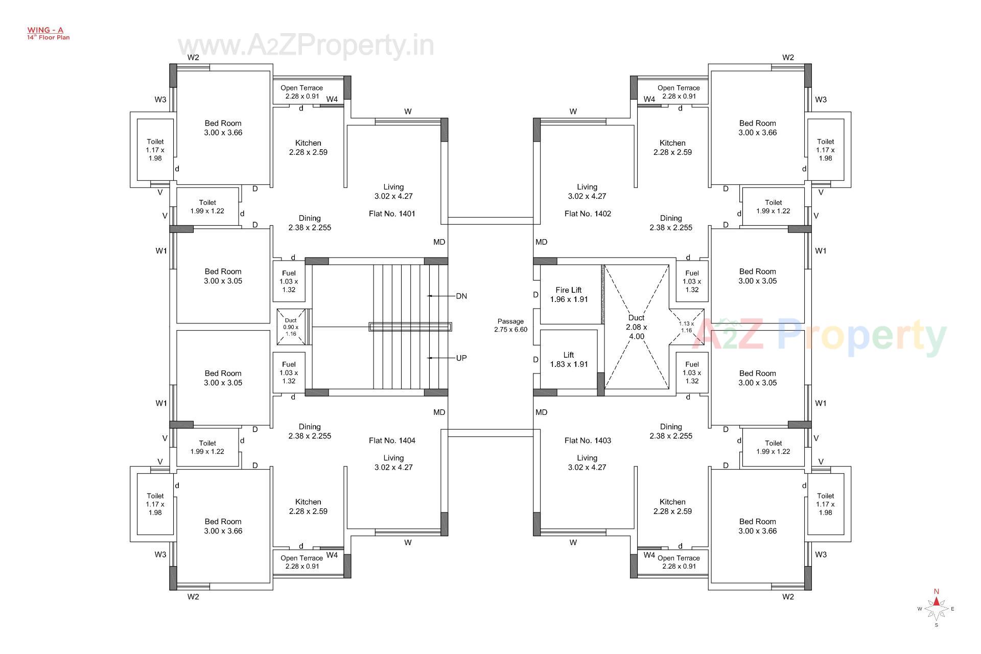 Layout of real estate project Tridan Heights located at Mavdi, Rajkot, Gujarat