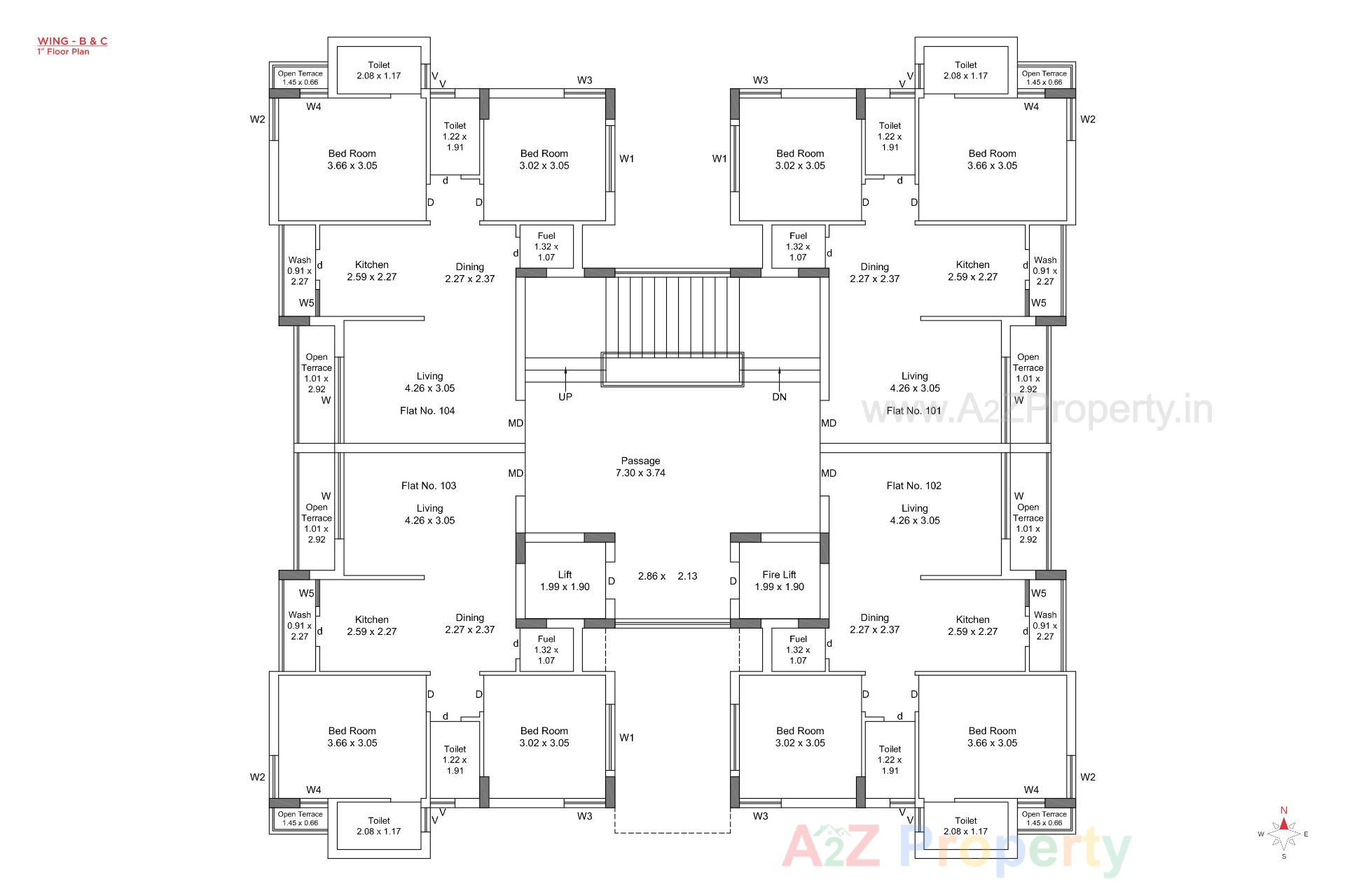 Layout of real estate project Tridan Heights located at Mavdi, Rajkot, Gujarat