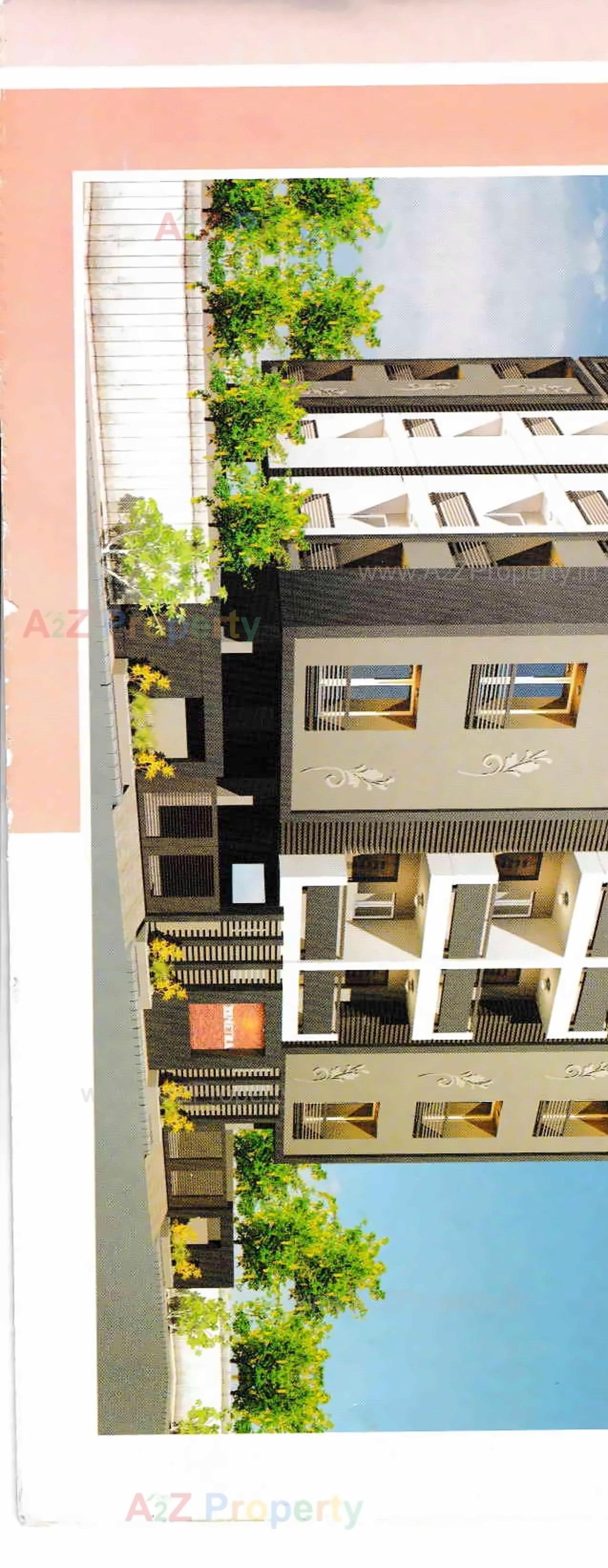 3D Elevation of real estate project Trinetra located at Rajkot, Rajkot, Gujarat