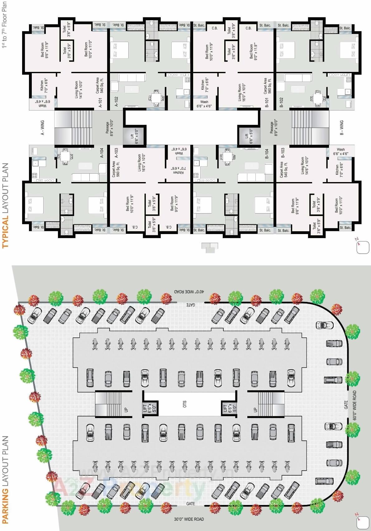 Layout of real estate project Tulshipatra Niwas located at Kotharia, Rajkot, Gujarat
