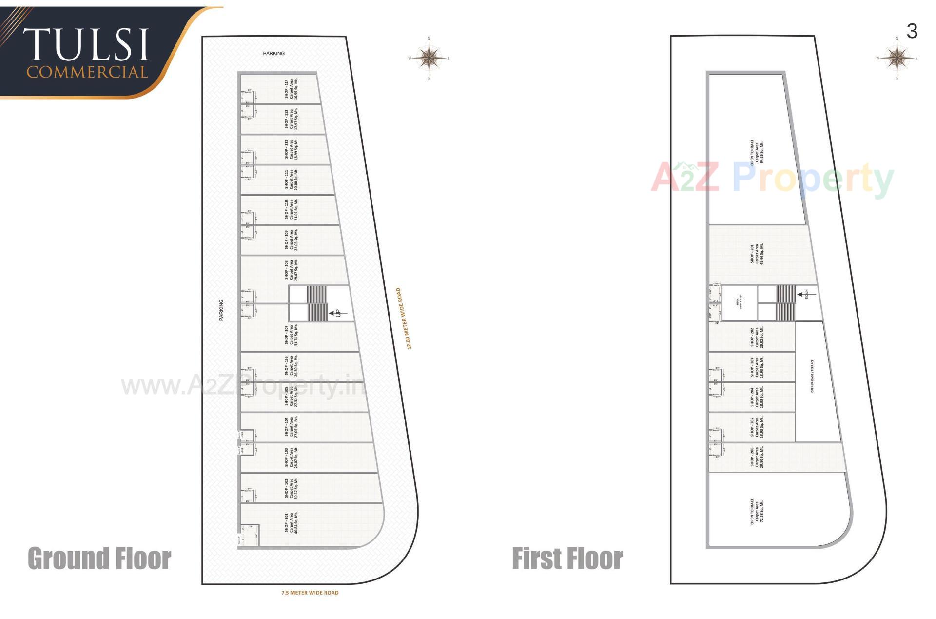 Layout of real estate project Tulsi located at Ghanteshwar, Rajkot, Gujarat