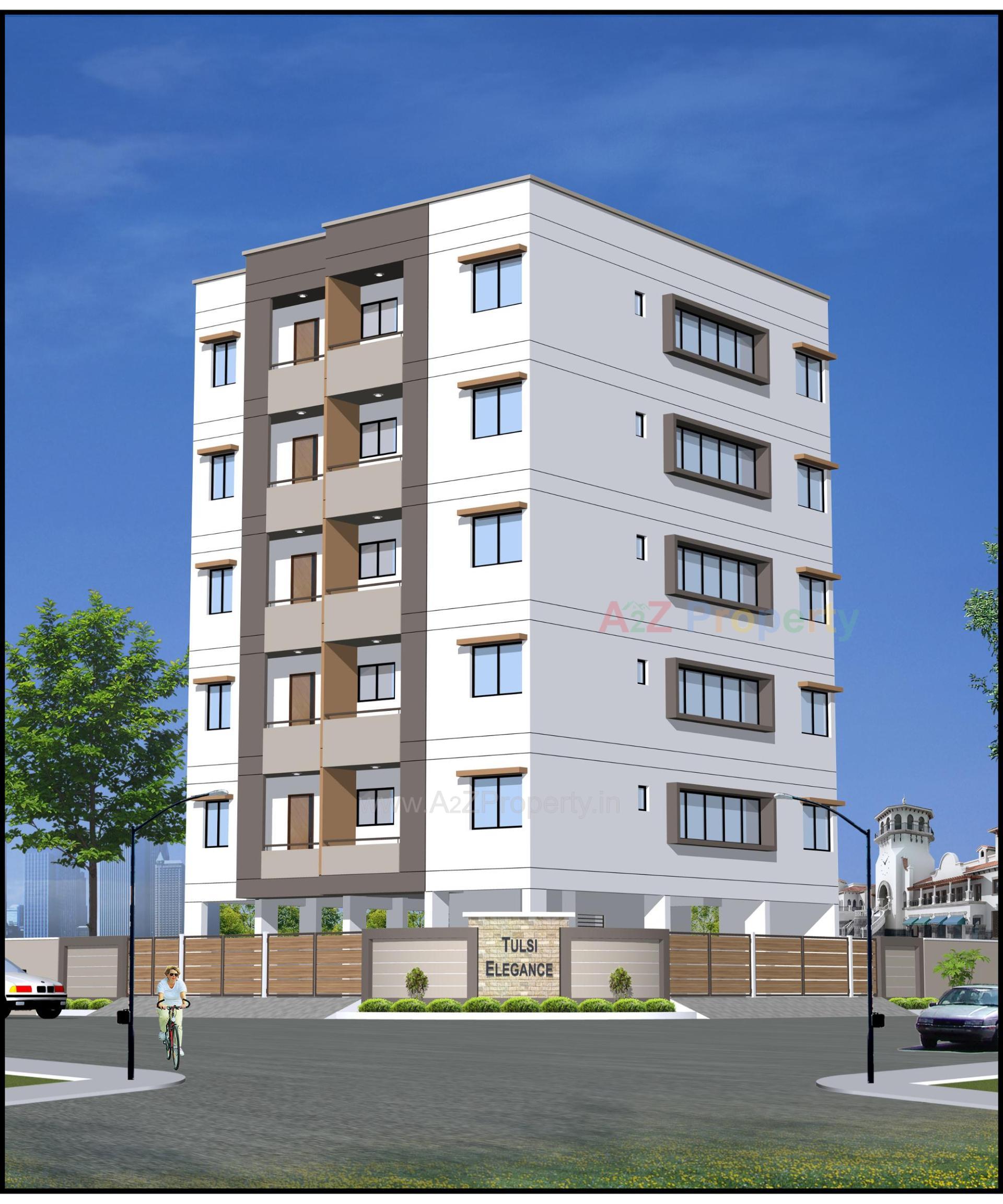 3D Elevation of real estate project Tulsi Elegance located at Rajkot, Rajkot, Gujarat
