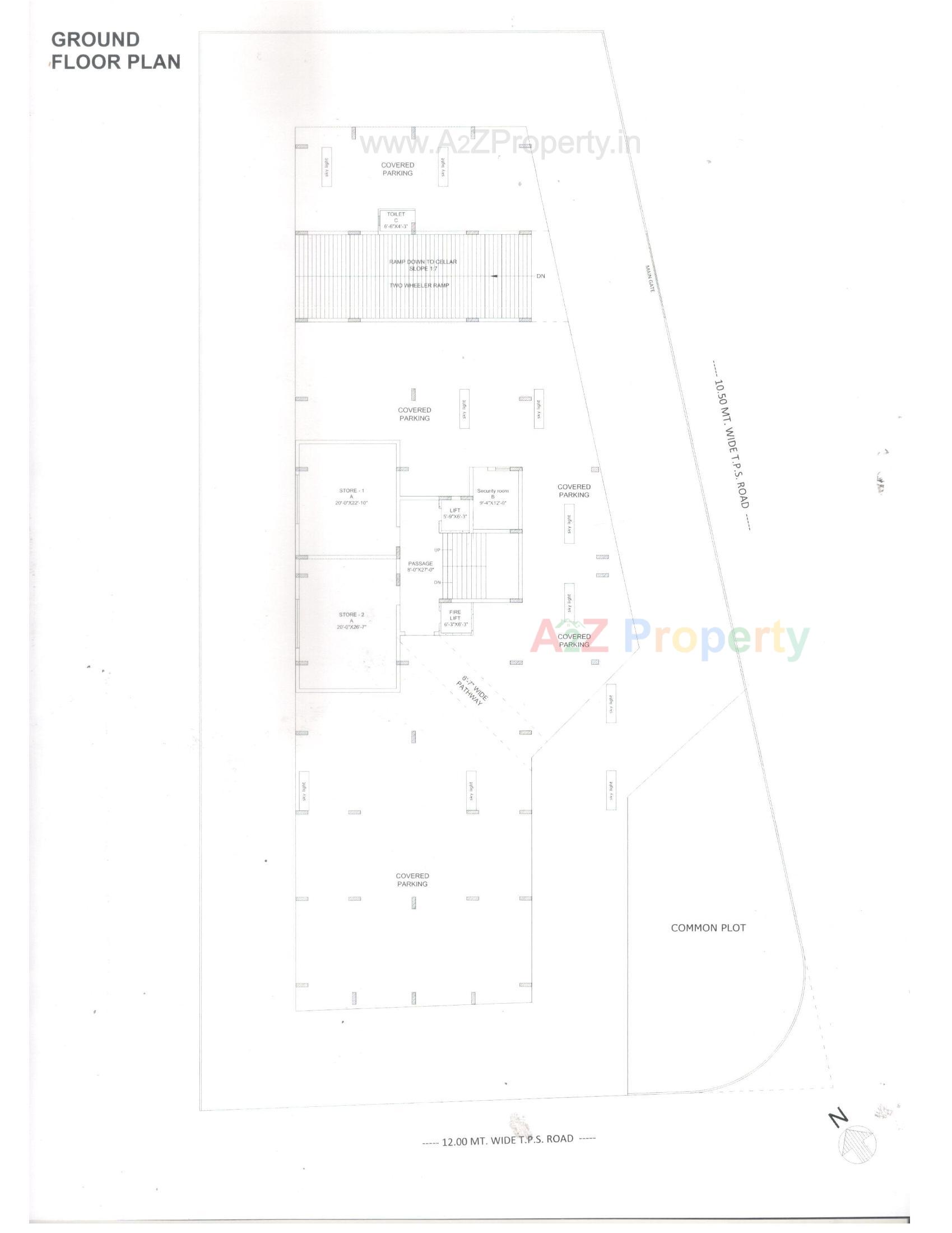 Layout of real estate project Tulsi Gold located at Mavdi, Rajkot, Gujarat