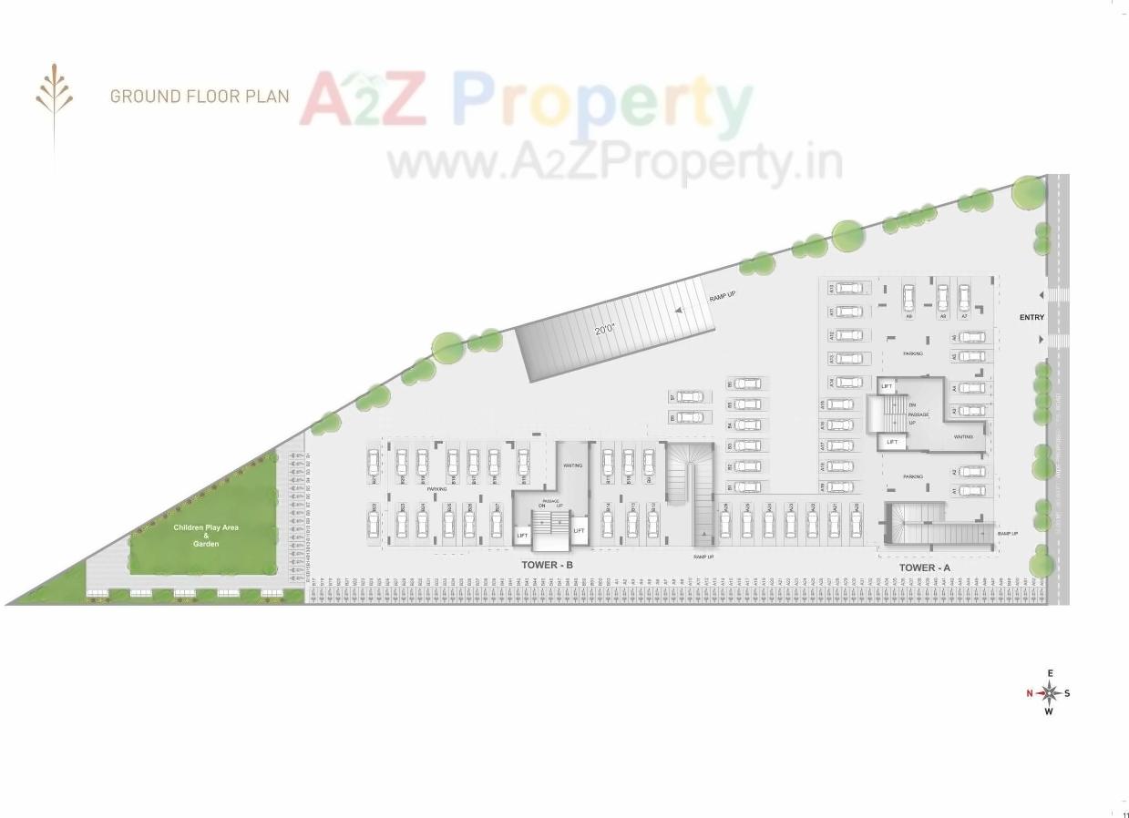 Layout of real estate project Tulsi Green located at Motamava, Rajkot, Gujarat