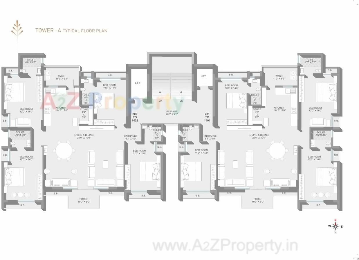 Layout of real estate project Tulsi Green located at Motamava, Rajkot, Gujarat