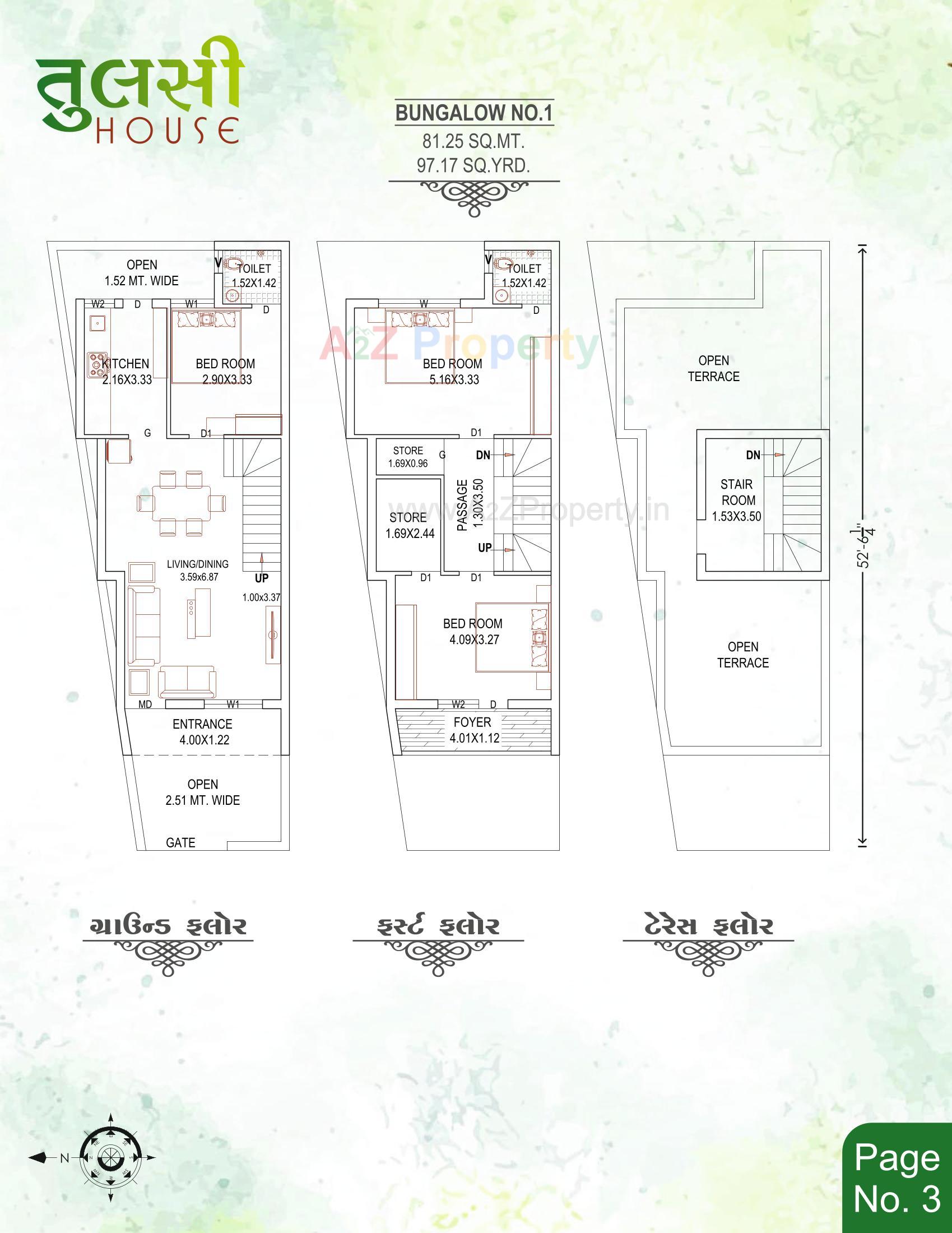 Layout of real estate project Tulsi House located at Ghanteshwar, Rajkot, Gujarat