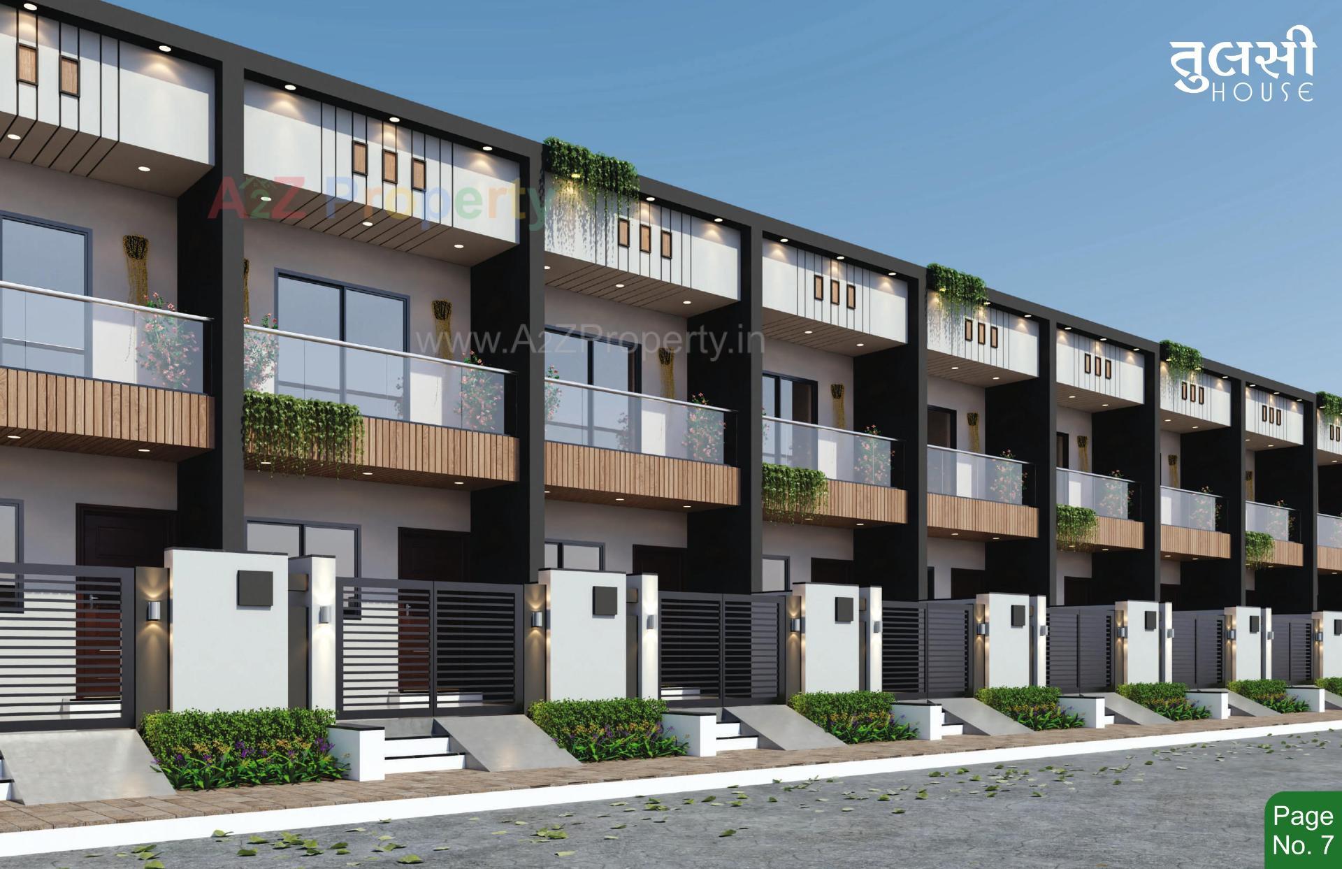 3D Elevation of real estate project Tulsi House located at Ghanteshwar, Rajkot, Gujarat