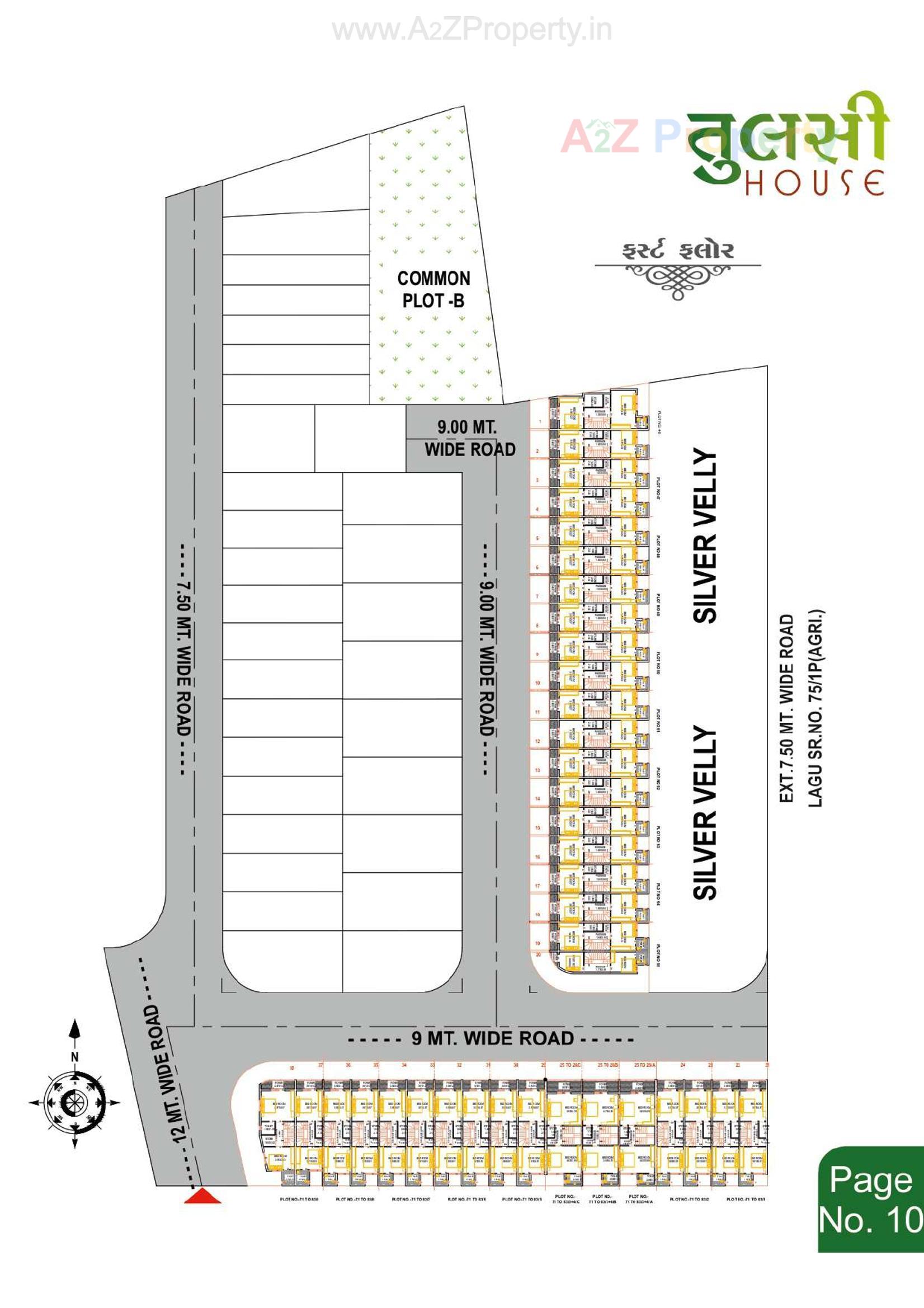 Layout of real estate project Tulsi House located at Ghanteshwar, Rajkot, Gujarat