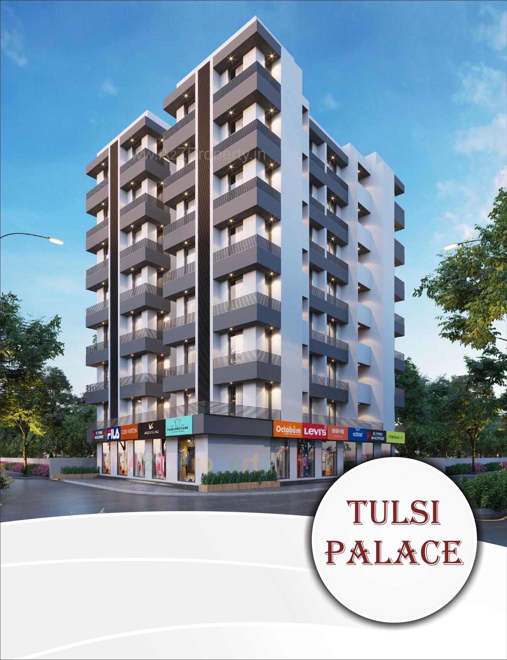3D Elevation of real estate project Tulsi Palace located at Ghanteshwar, Rajkot, Gujarat