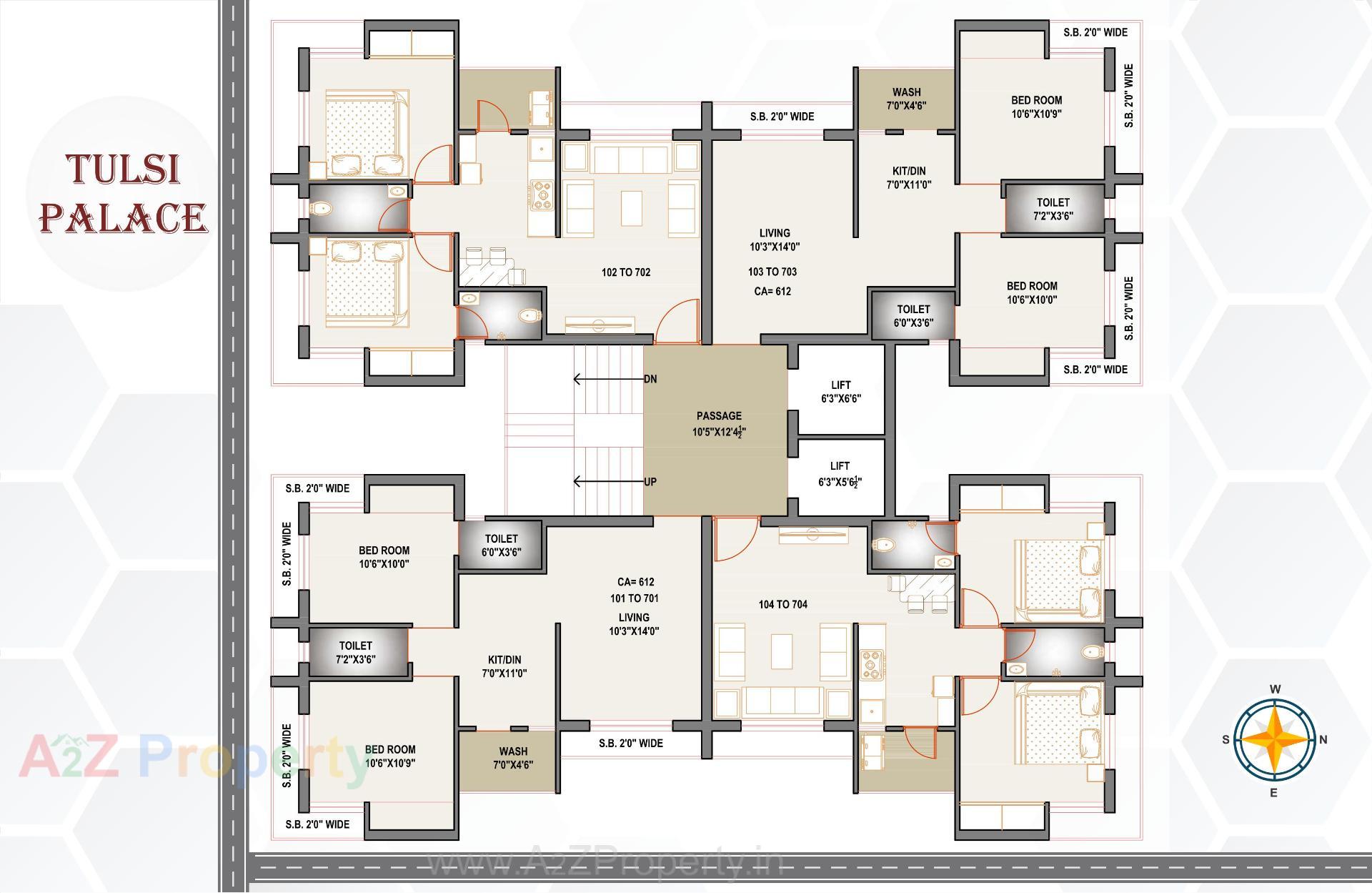 Layout of real estate project Tulsi Palace located at Ghanteshwar, Rajkot, Gujarat