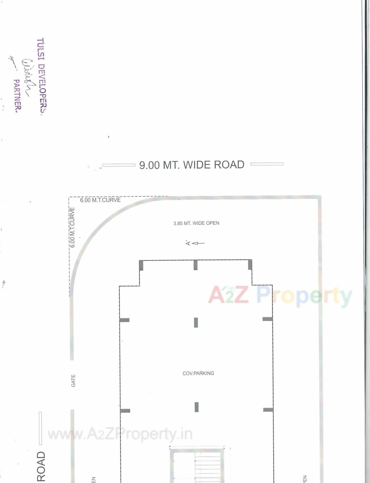 Layout of real estate project Tulsi Patra located at Ghanteshwar, Rajkot, Gujarat