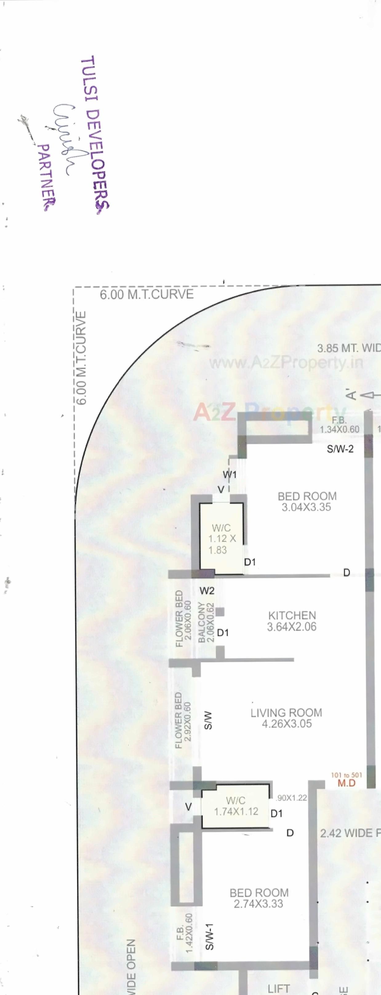 Layout of real estate project Tulsi Patra located at Ghanteshwar, Rajkot, Gujarat