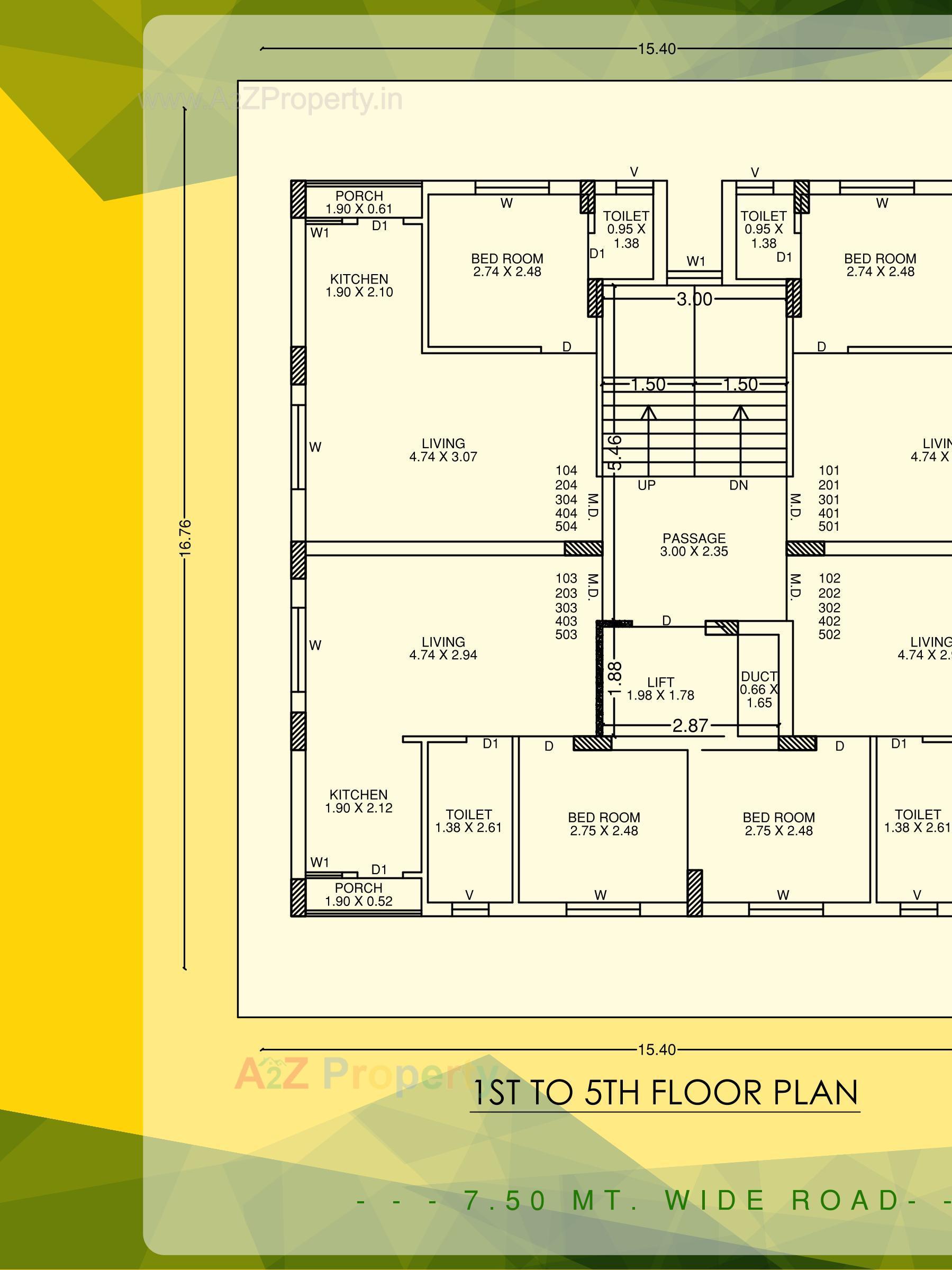 Layout of real estate project Tulsi Patra located at Mavdi, Rajkot, Gujarat