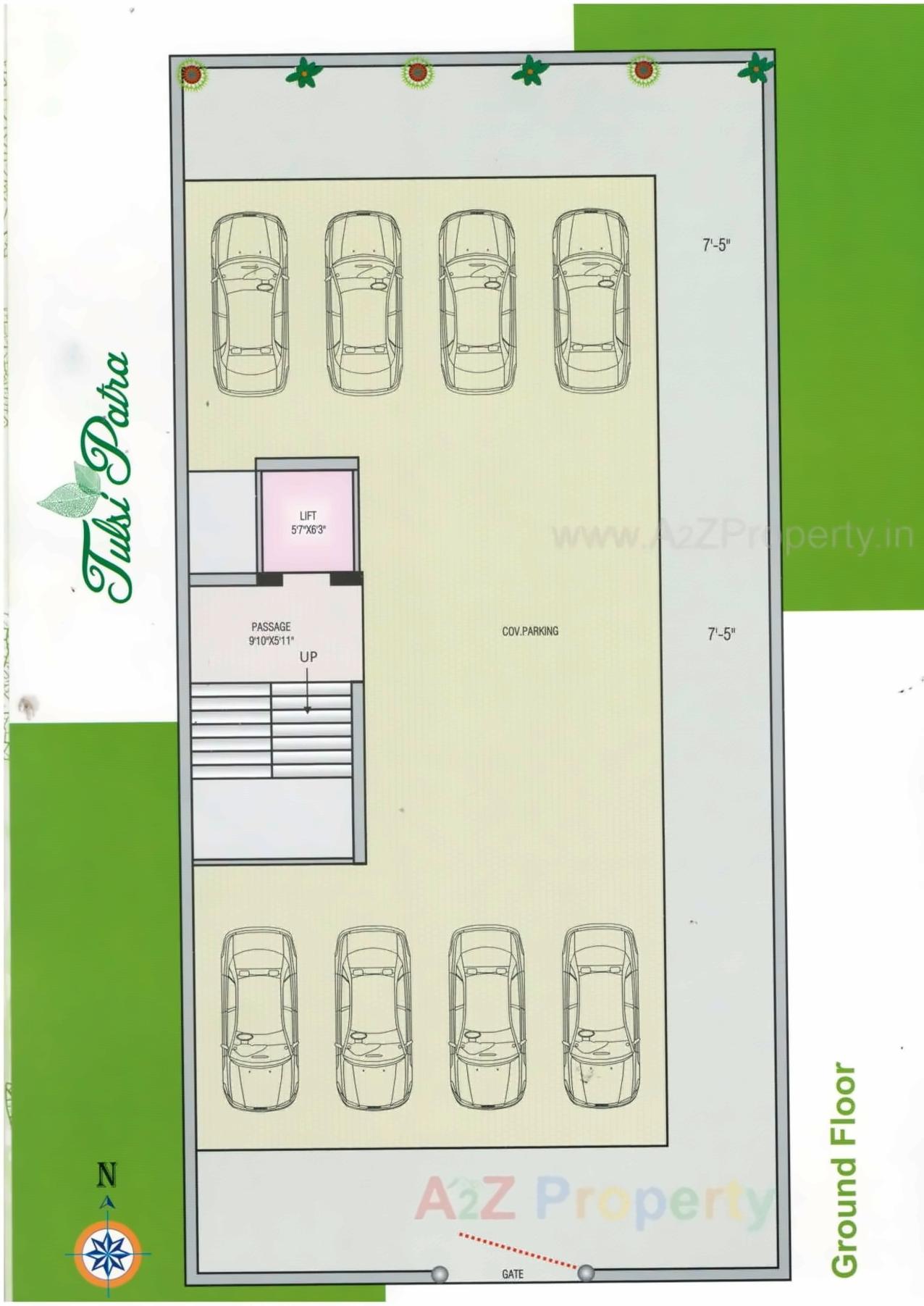 Layout of real estate project Tulsi Patra located at Raiya, Rajkot, Gujarat