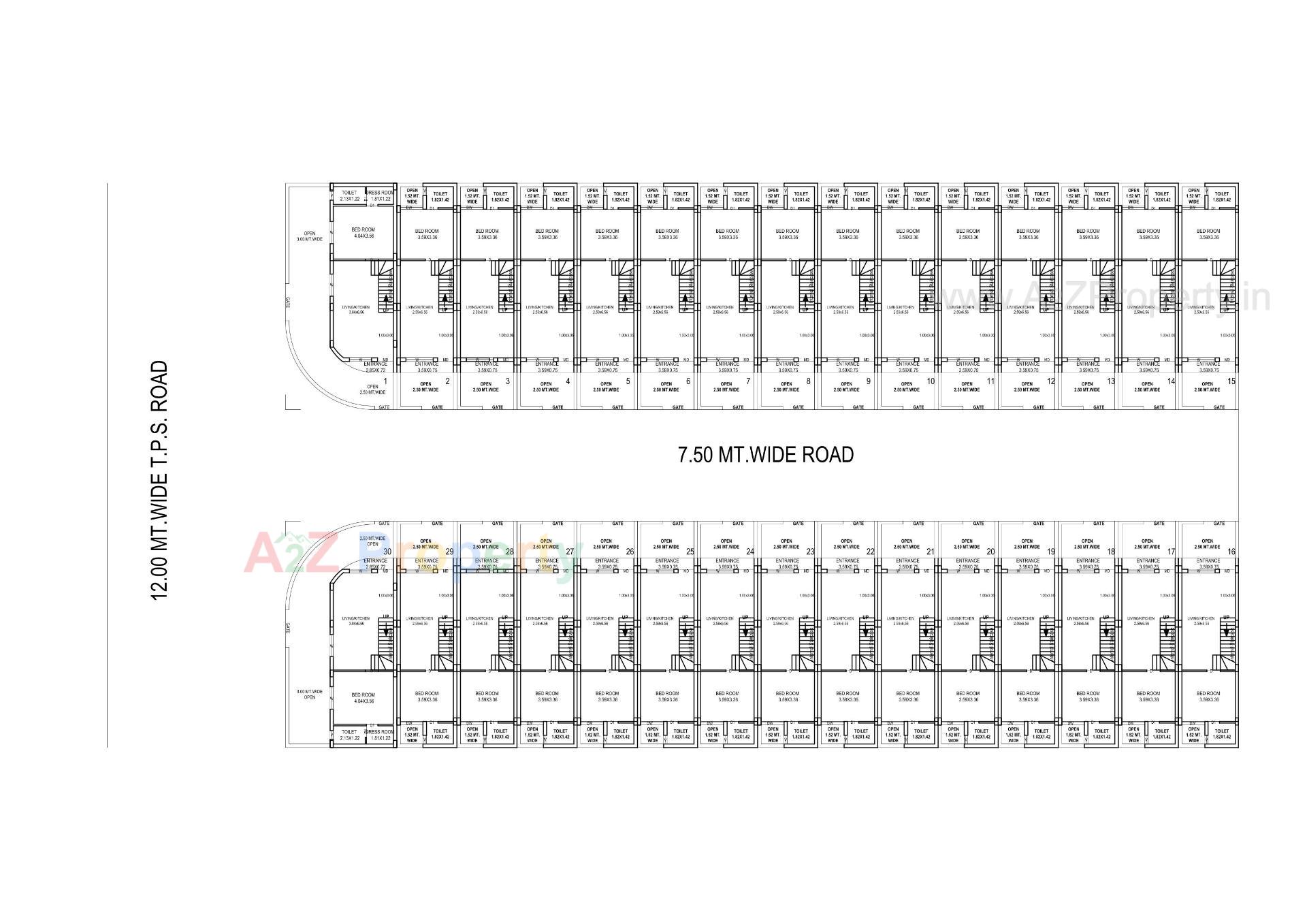 Layout of real estate project Tulsi Prime located at Ronki, Rajkot, Gujarat