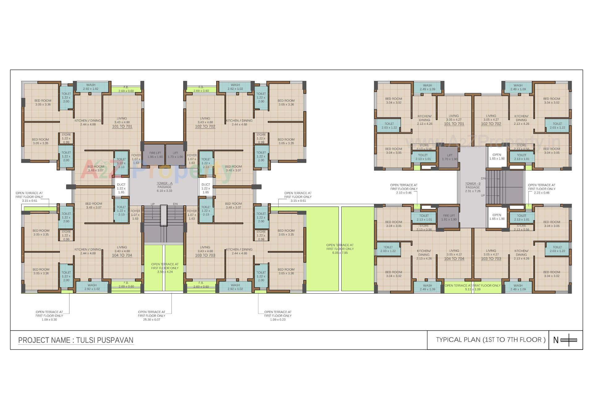 Layout of real estate project Tulsi Pushpavan located at Kothariya, Rajkot, Gujarat