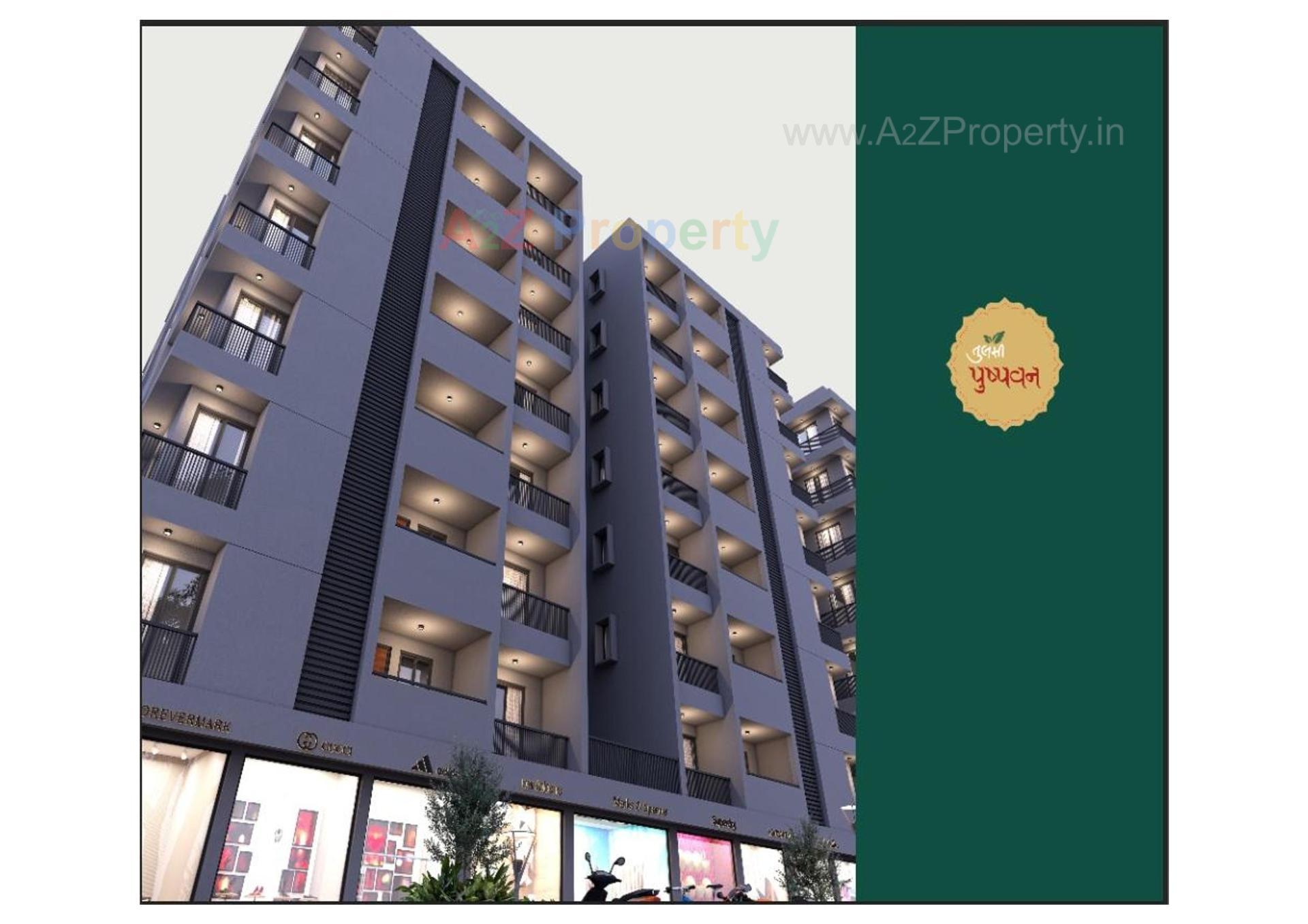 3D Elevation of real estate project Tulsi Pushpavan located at Kothariya, Rajkot, Gujarat