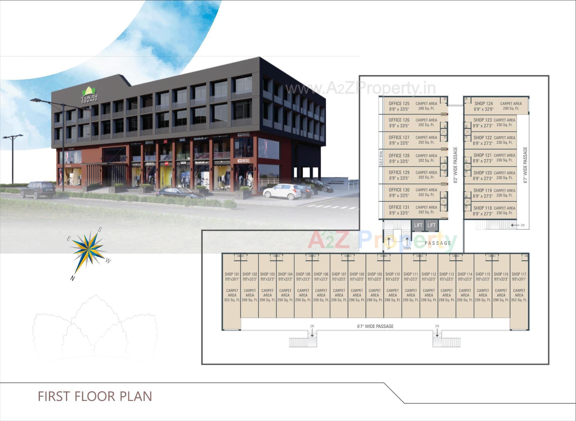 Layout of real estate project Tulsi Square located at Gondal, Rajkot, Gujarat
