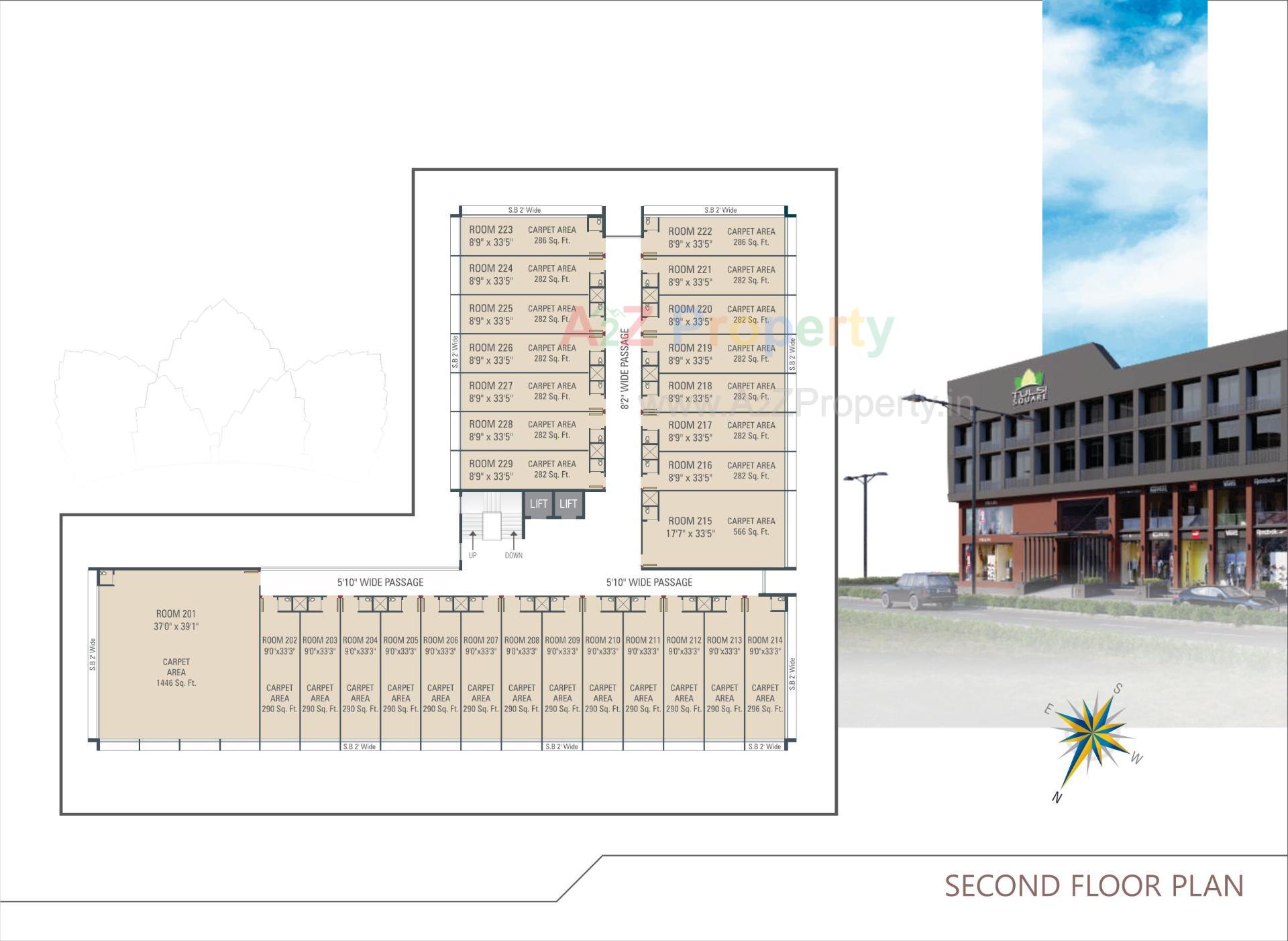 Layout of real estate project Tulsi Square located at Gondal, Rajkot, Gujarat