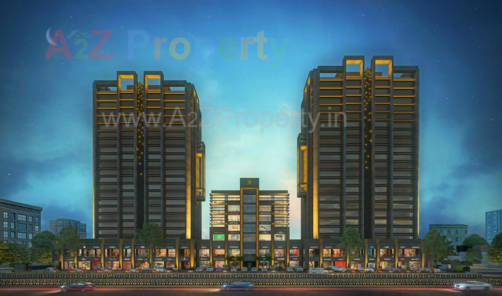 3D Elevation of real estate project Twin Star located at Nana-mava, Rajkot, Gujarat