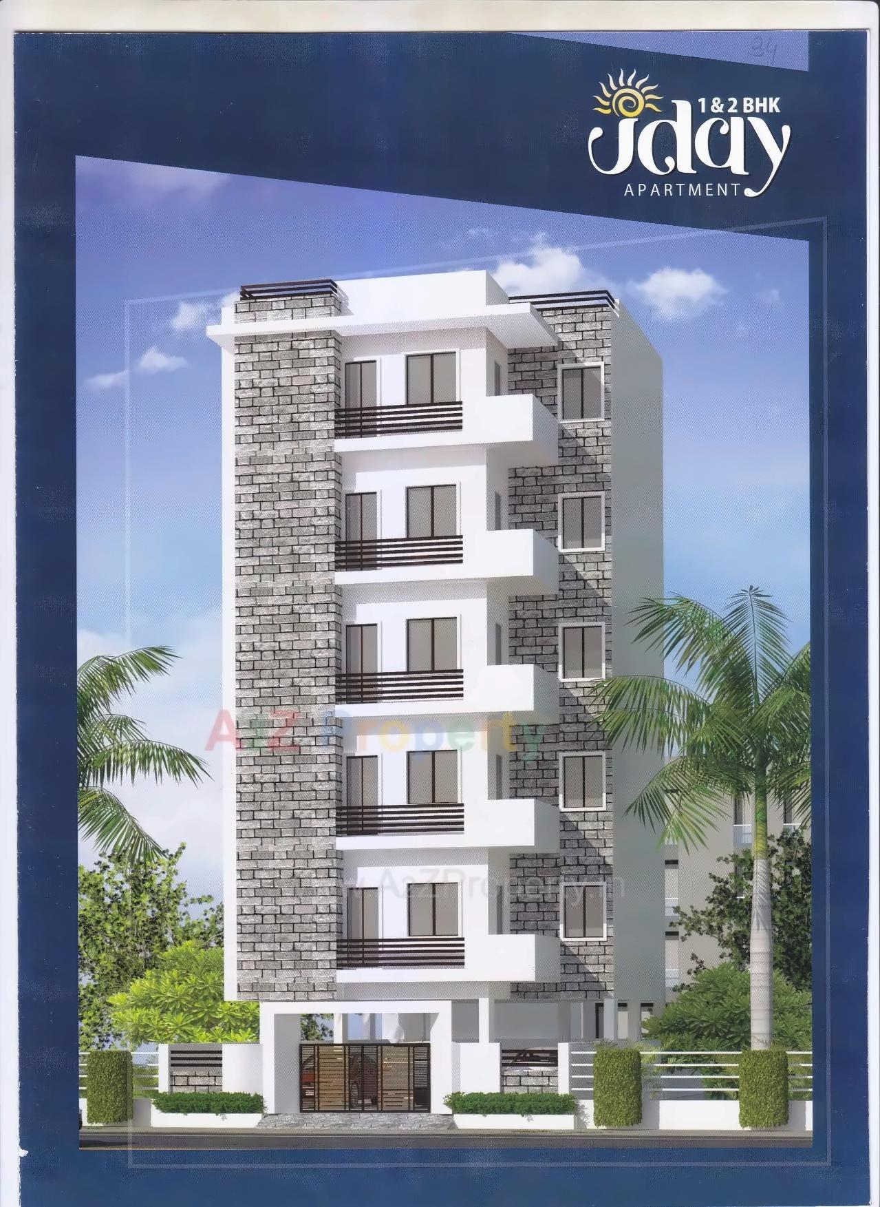 3D Elevation of real estate project Uday Apartment located at Rajkot, Rajkot, Gujarat