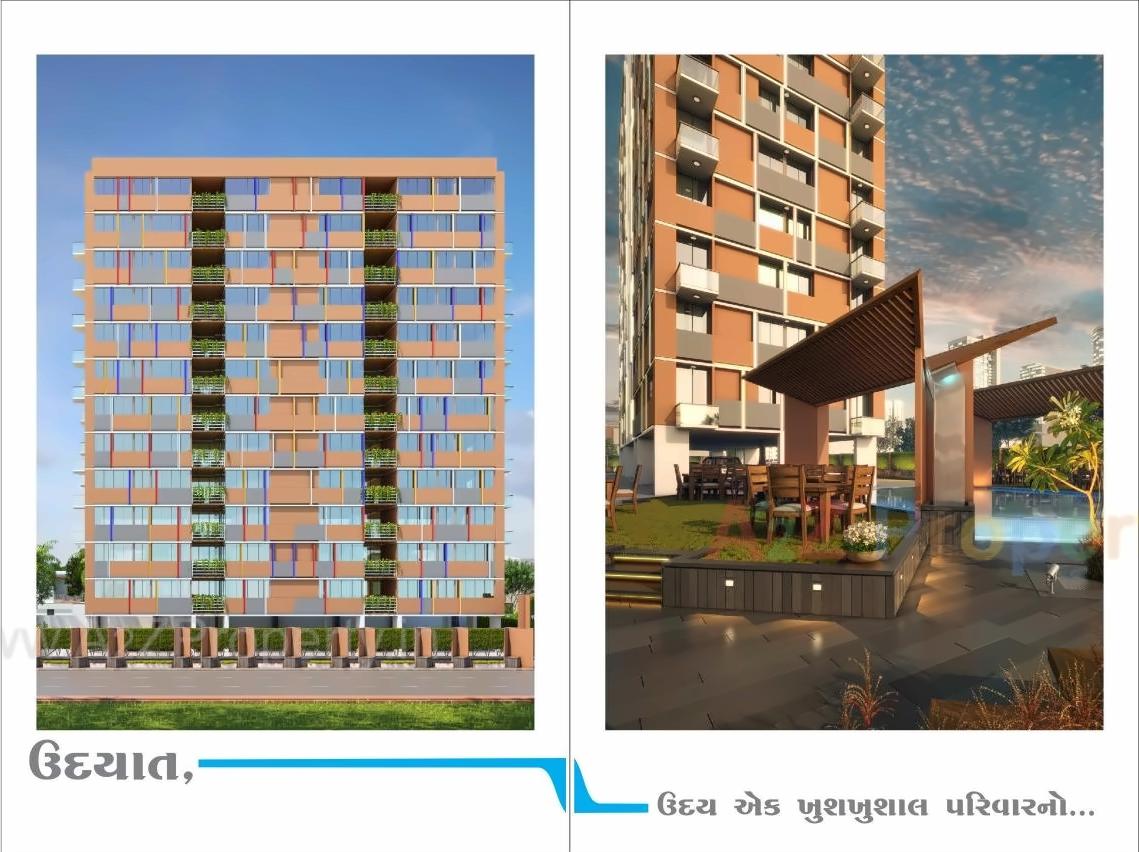 3D Elevation of real estate project Udyaat located at Ghanteshwar, Rajkot, Gujarat