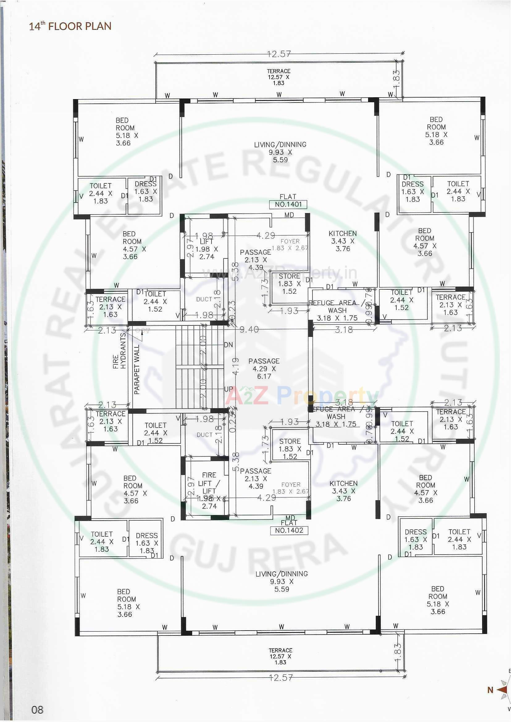Layout of real estate project Unique Aspire located at Mavdi, Rajkot, Gujarat