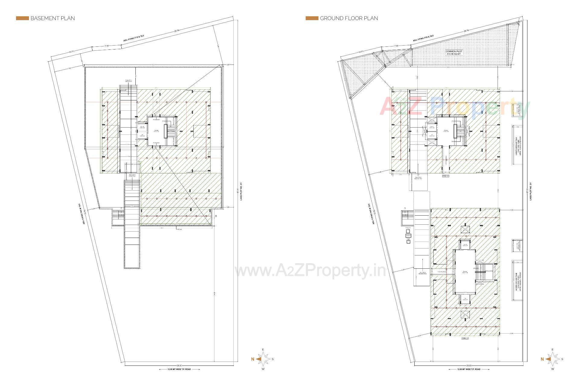 Layout of real estate project Unity Tower located at Raiya, Rajkot, Gujarat
