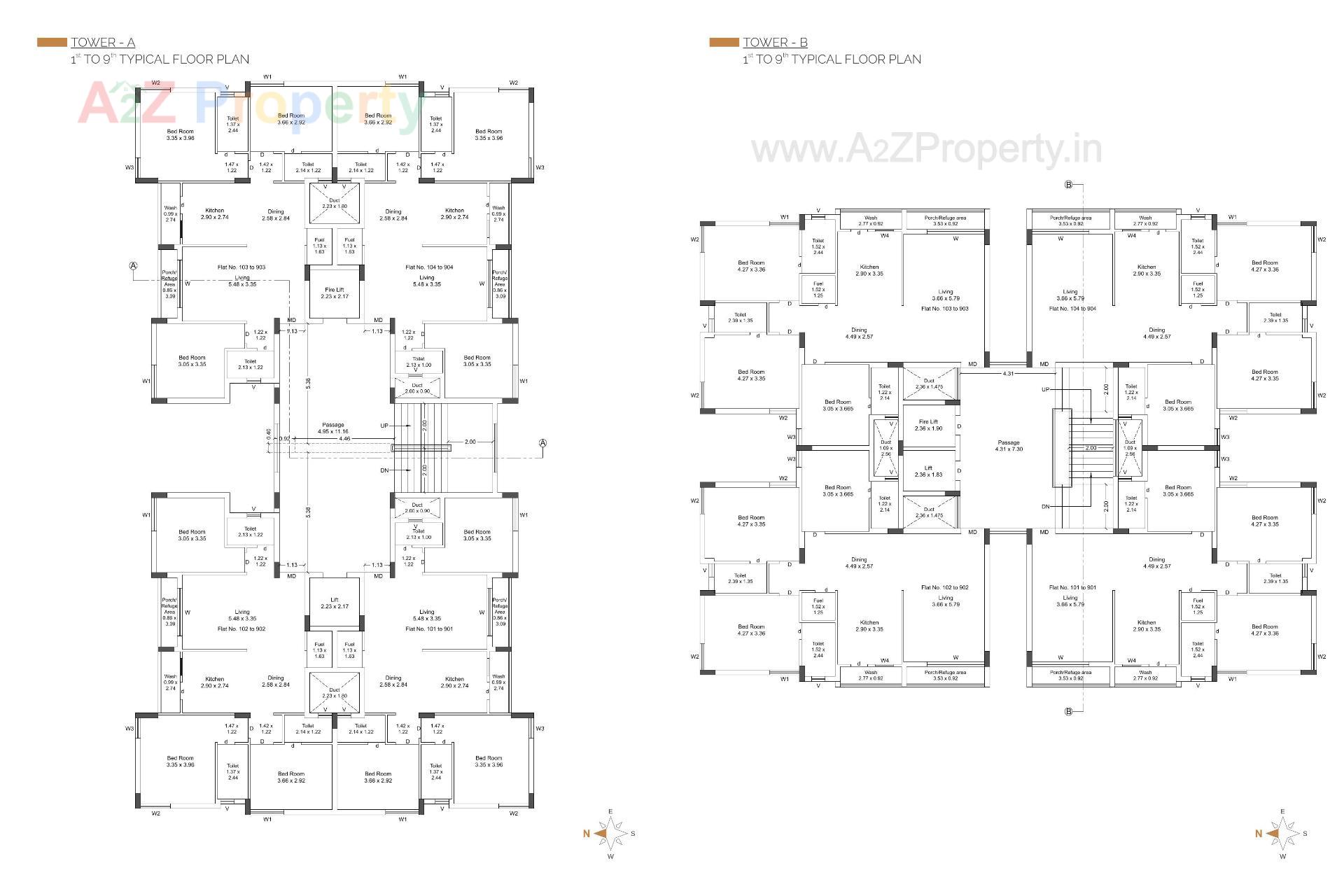 Layout of real estate project Unity Tower located at Raiya, Rajkot, Gujarat