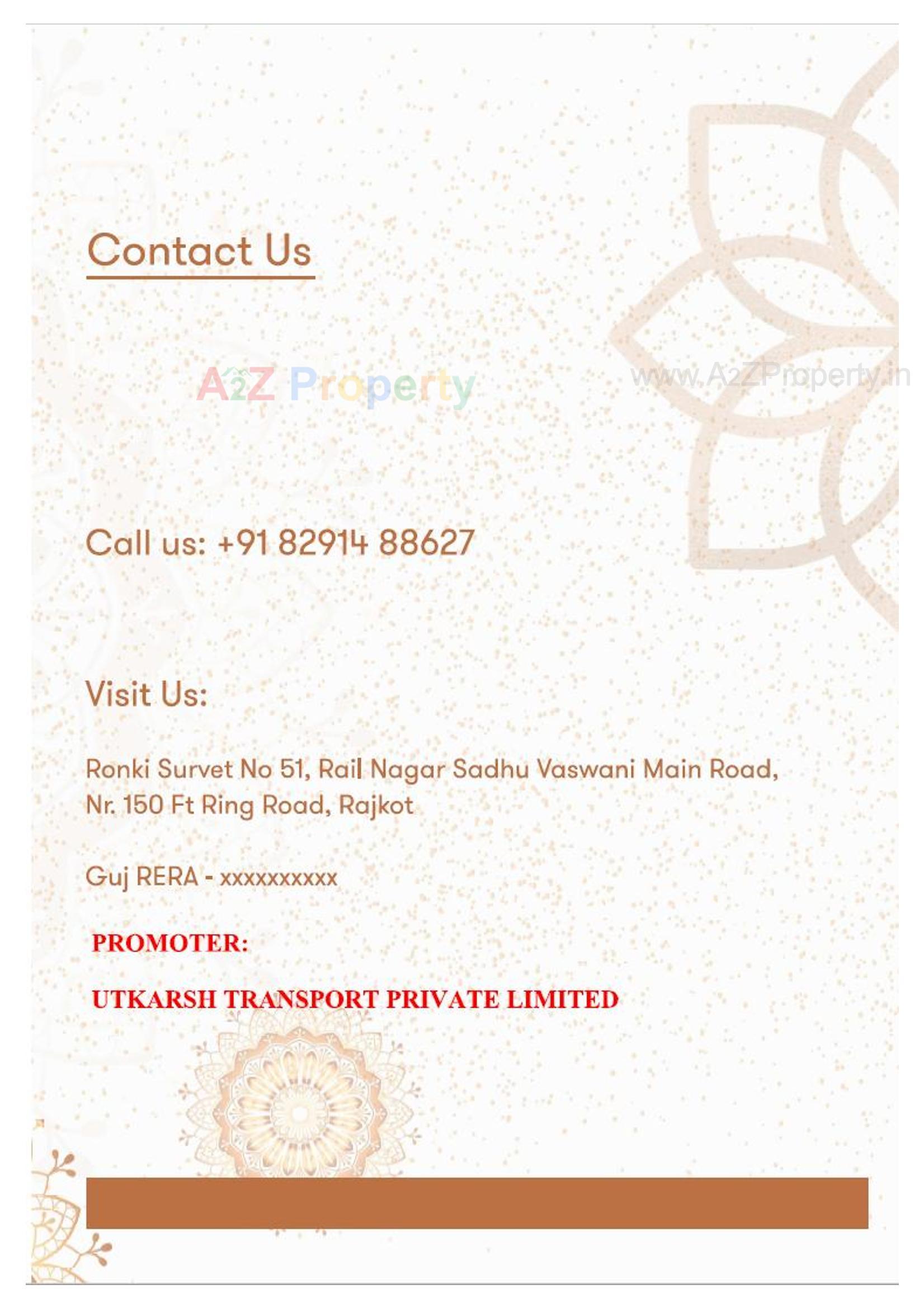  of real estate project Utkarsh Residency located at Ronki, Rajkot, Gujarat