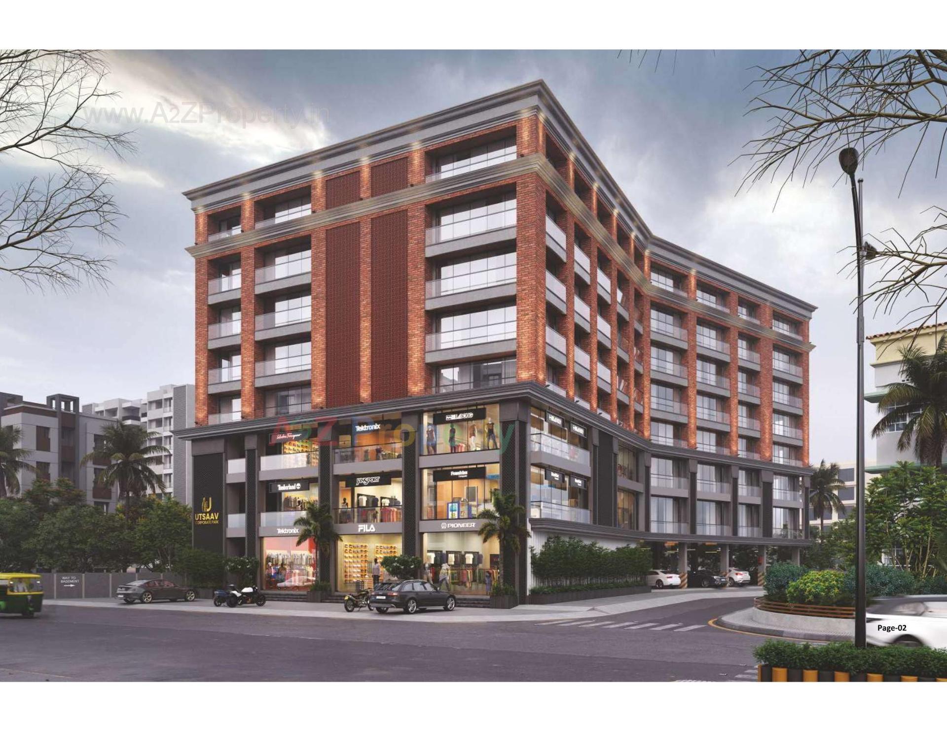 3D Elevation of real estate project Utsaav Corporate Park located at Nanamava, Rajkot, Gujarat