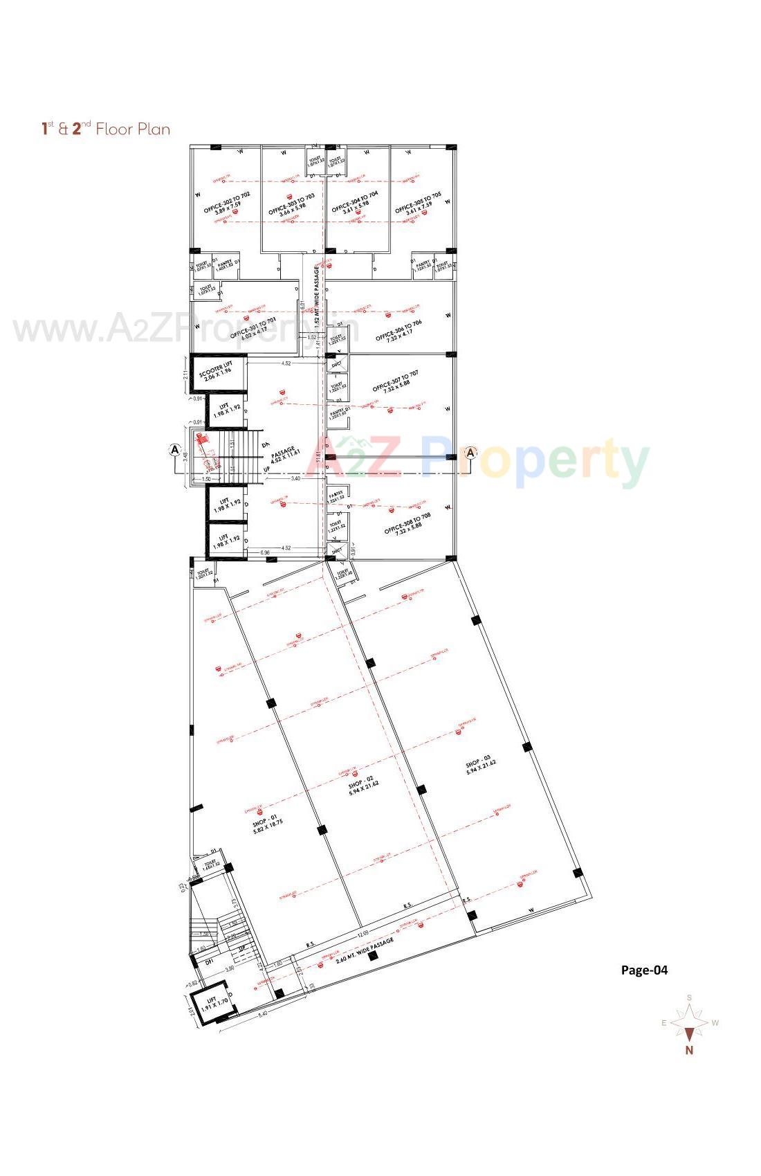 Layout of real estate project Utsaav Corporate Park located at Nanamava, Rajkot, Gujarat