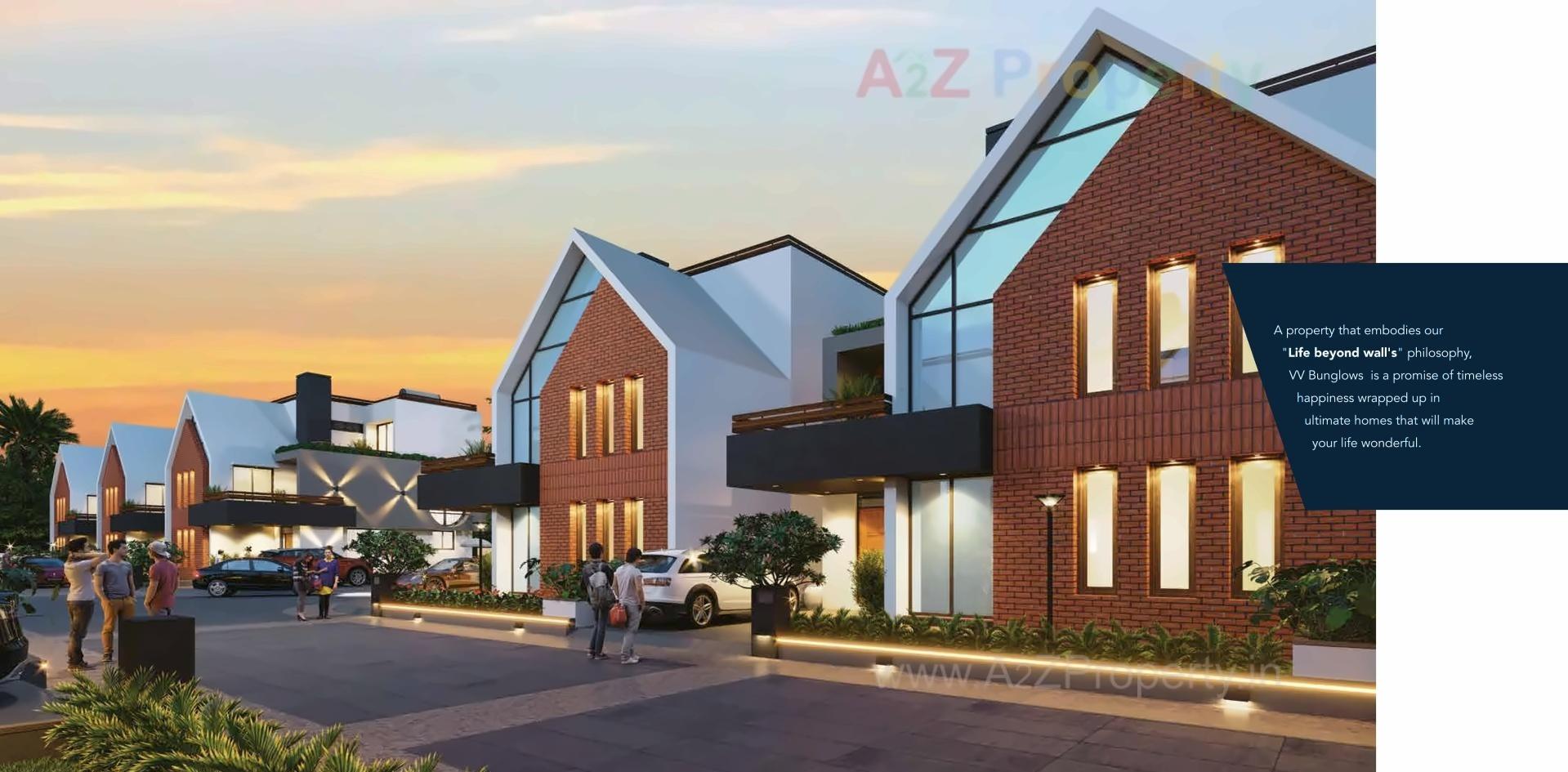 3D Elevation of real estate project V Bunglows located at Mavdi, Rajkot, Gujarat