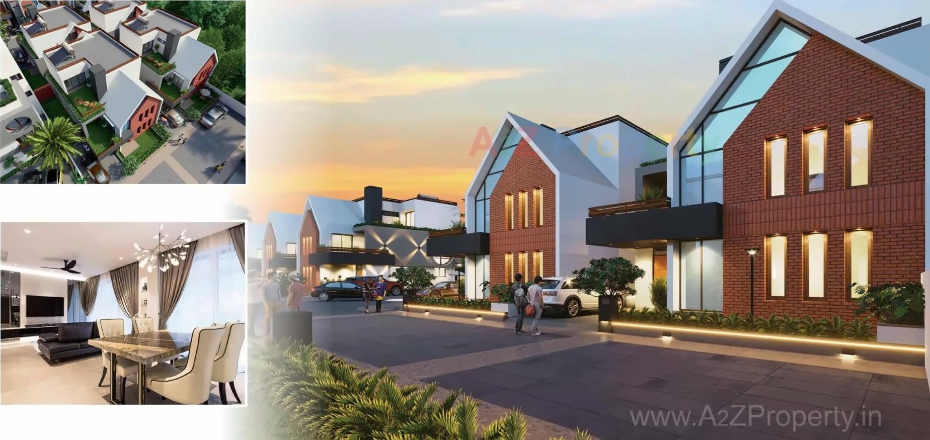 3D Elevation of real estate project V Bunglows located at Mavdi, Rajkot, Gujarat