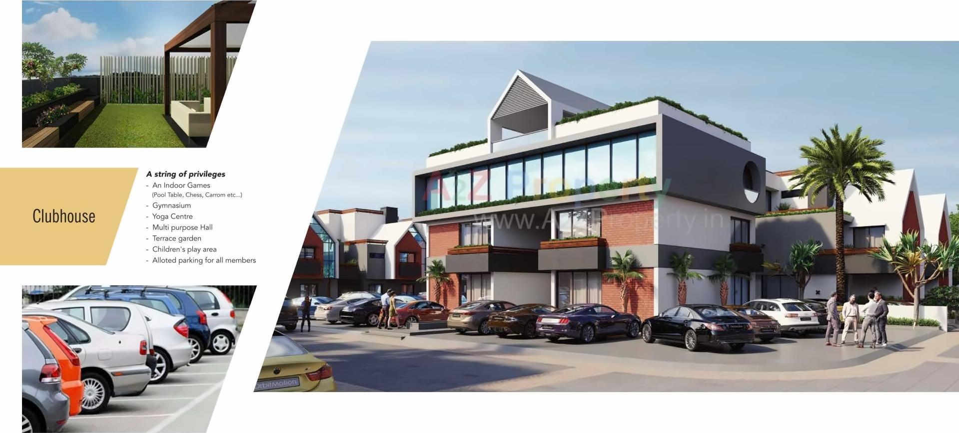 3D Elevation of real estate project V Bunglows located at Mavdi, Rajkot, Gujarat