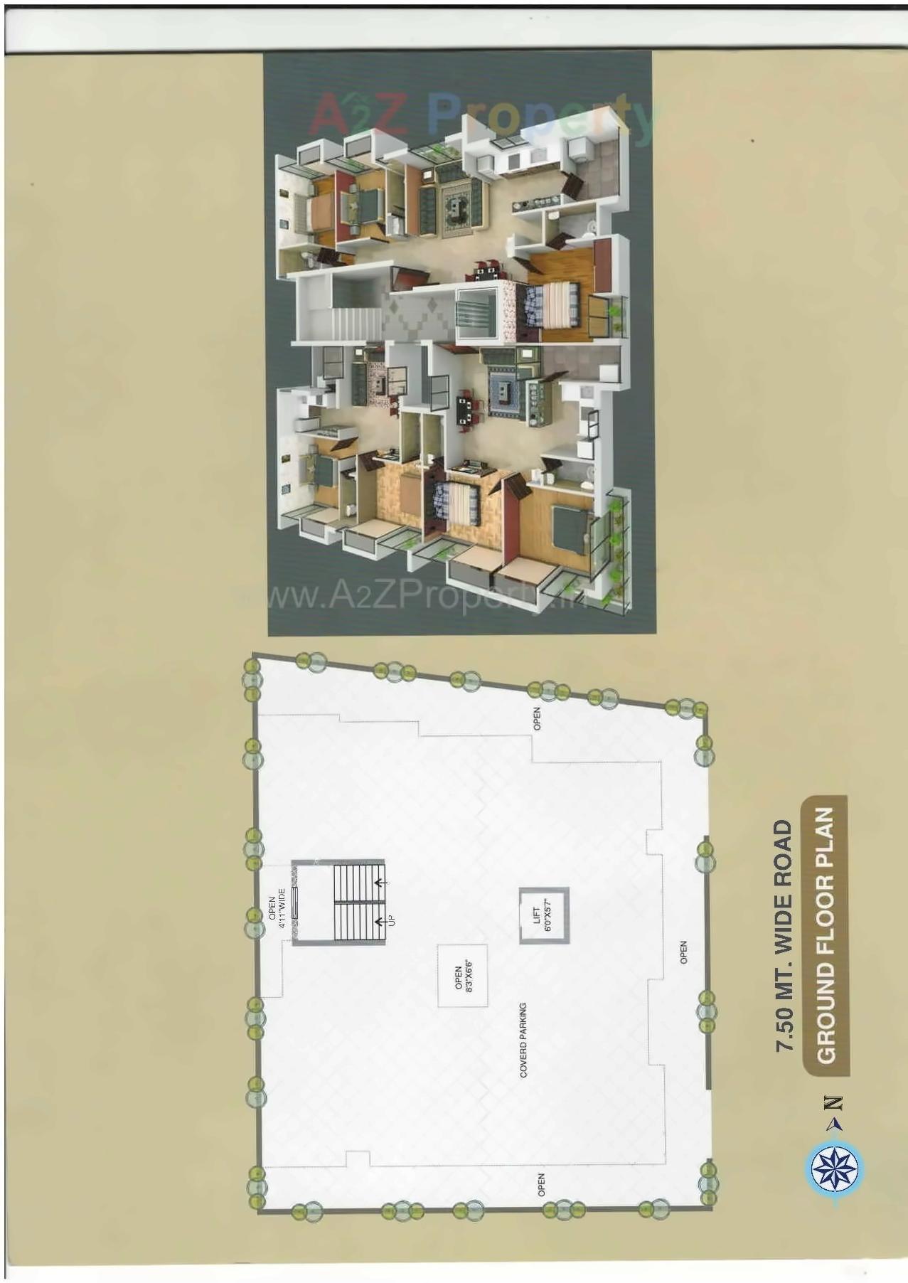 Layout of real estate project Vallabh Ashray located at Rajkot, Rajkot, Gujarat