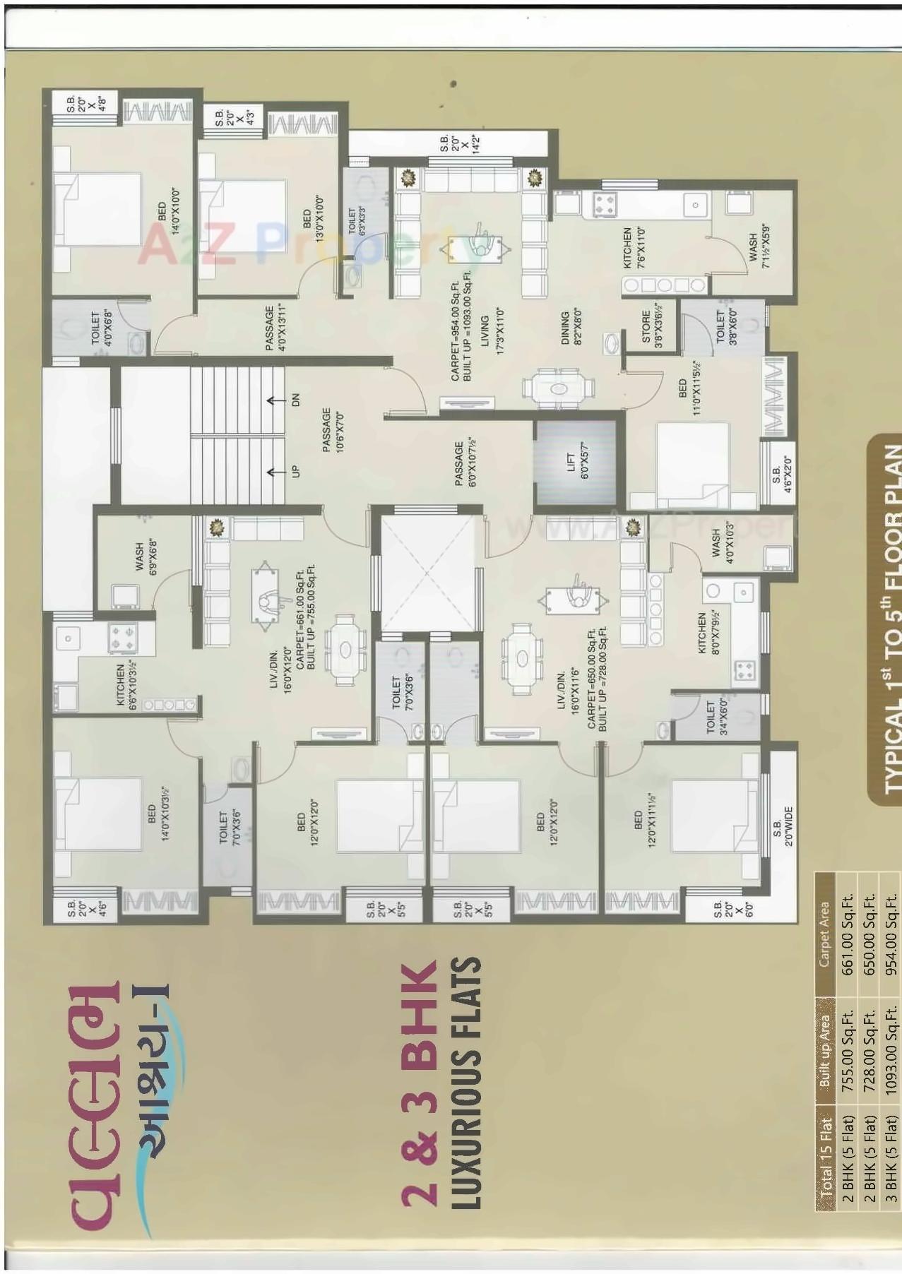 Layout of real estate project Vallabh Ashray located at Rajkot, Rajkot, Gujarat
