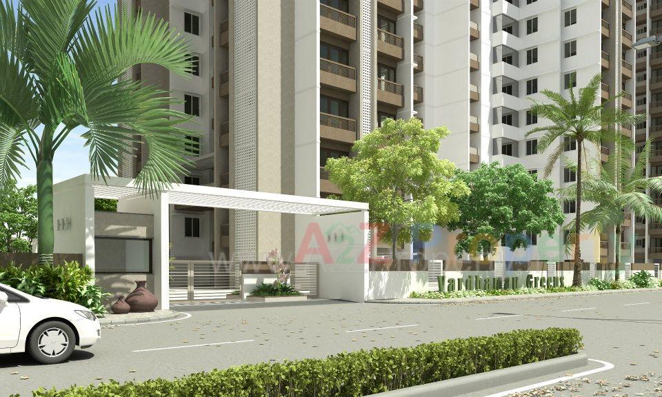 3D Elevation of real estate project Vardhman Green Bhk located at Ghanteshwar, Rajkot, Gujarat