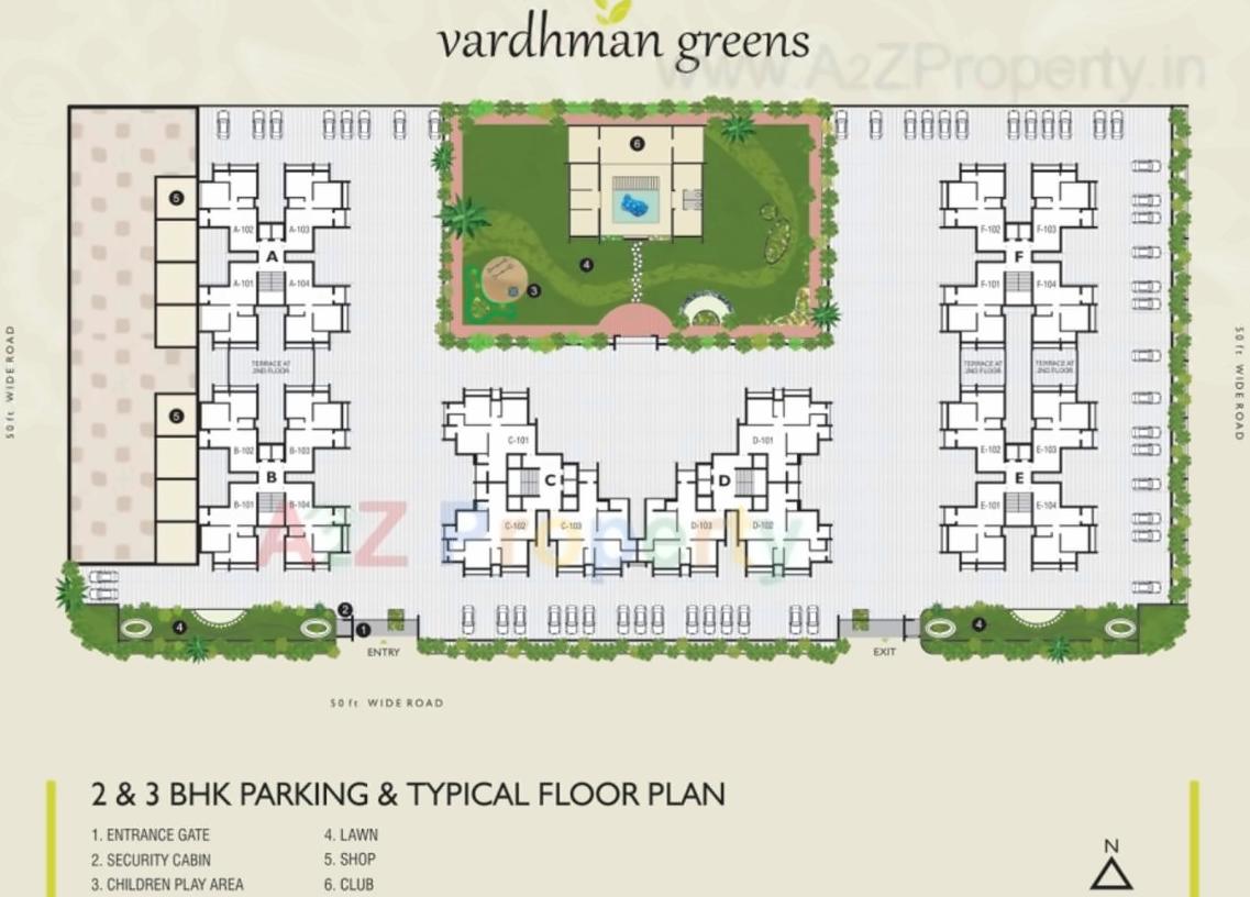 Layout of real estate project Vardhman Greens located at Ghanteshwar, Rajkot, Gujarat