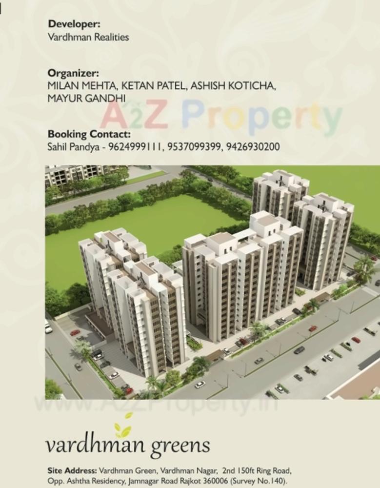 3D Elevation of real estate project Vardhman Greens located at Ghanteshwar, Rajkot, Gujarat