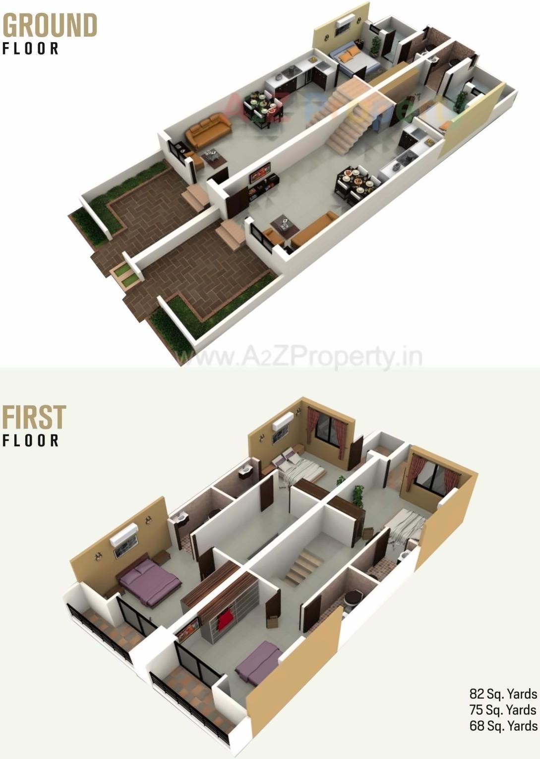 Layout of real estate project Vardhman Villa located at Ghanteshwar, Rajkot, Gujarat