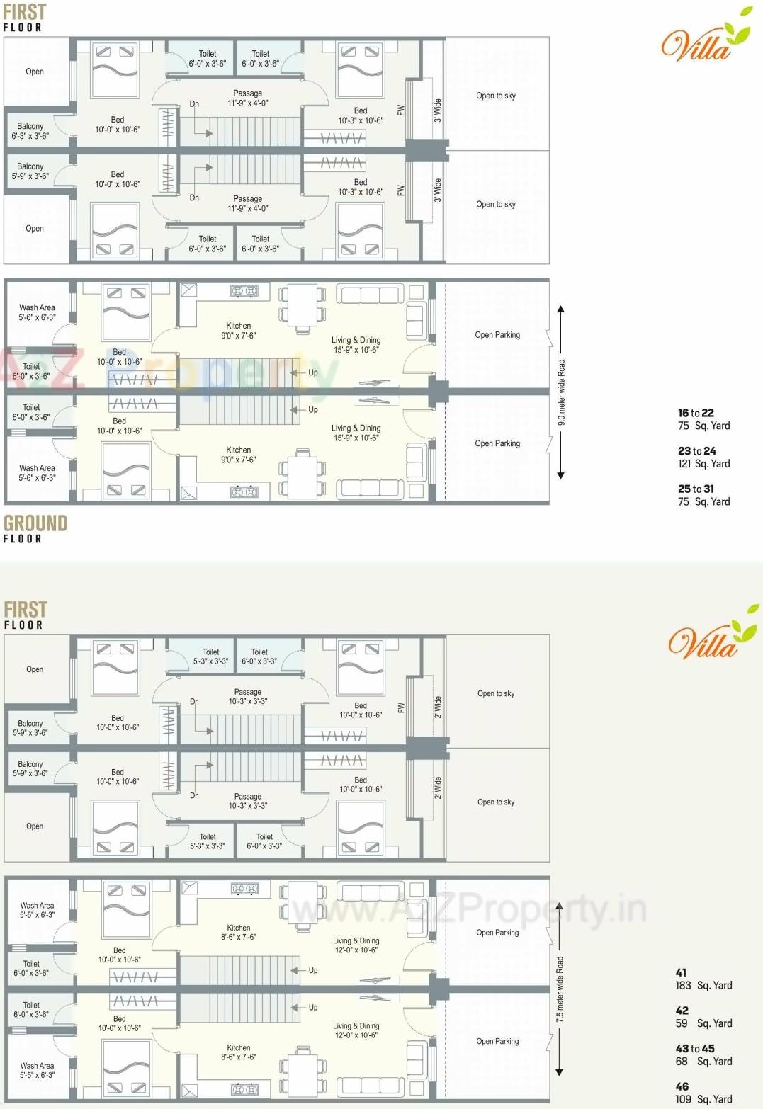 Layout of real estate project Vardhman Villa located at Ghanteshwar, Rajkot, Gujarat