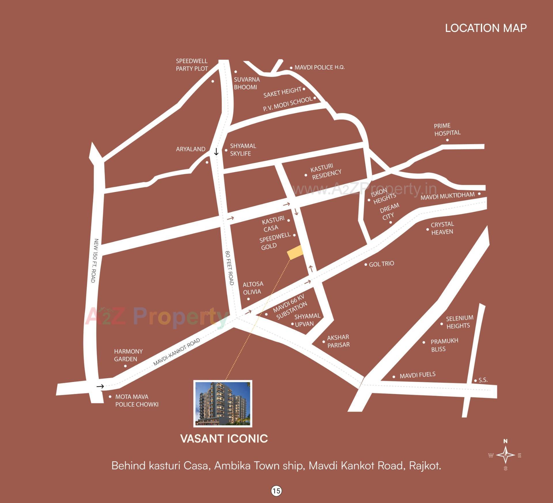  of real estate project Vasant Iconic located at Mavdi, Rajkot, Gujarat