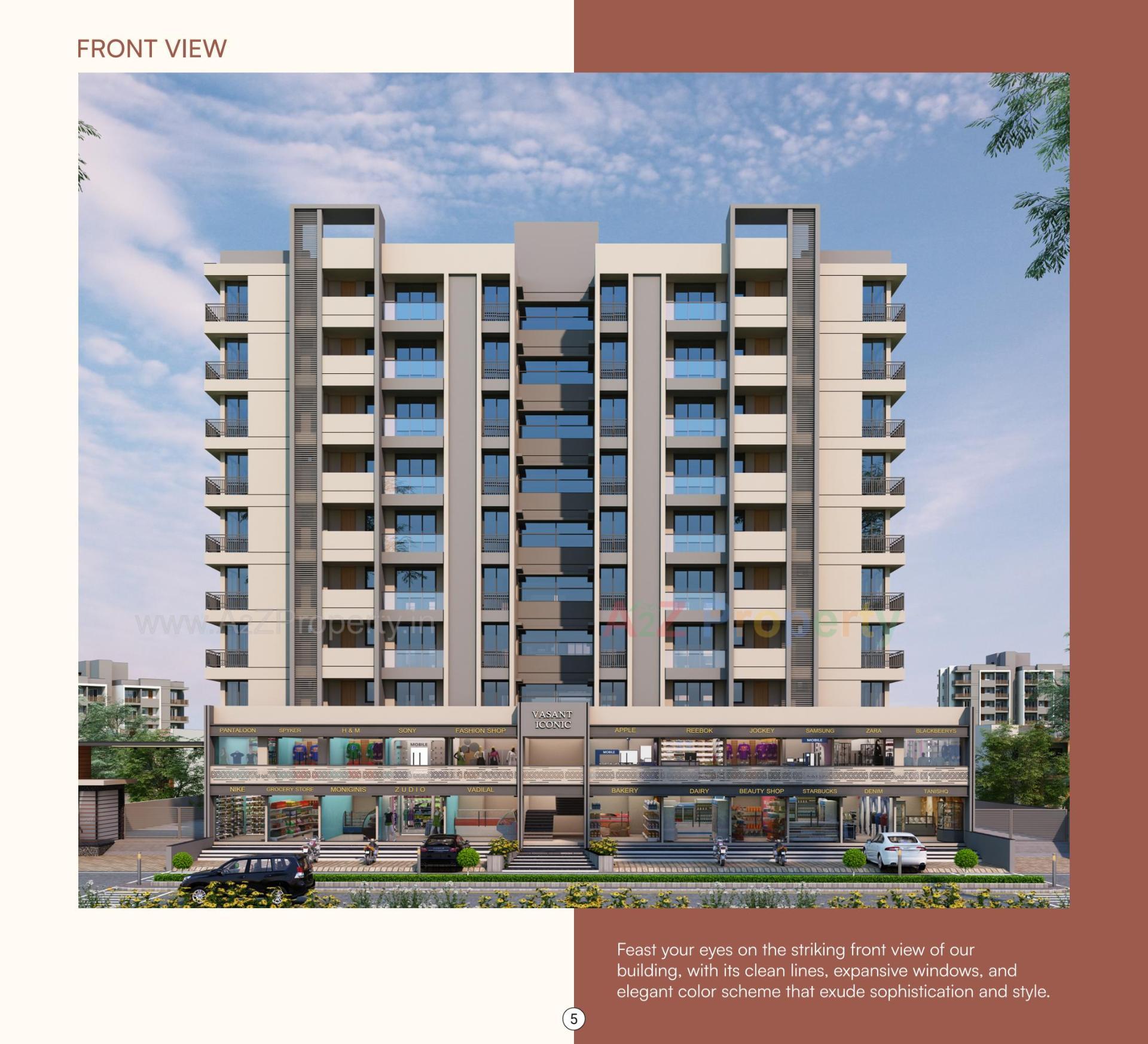 3D Elevation of real estate project Vasant Iconic located at Mavdi, Rajkot, Gujarat