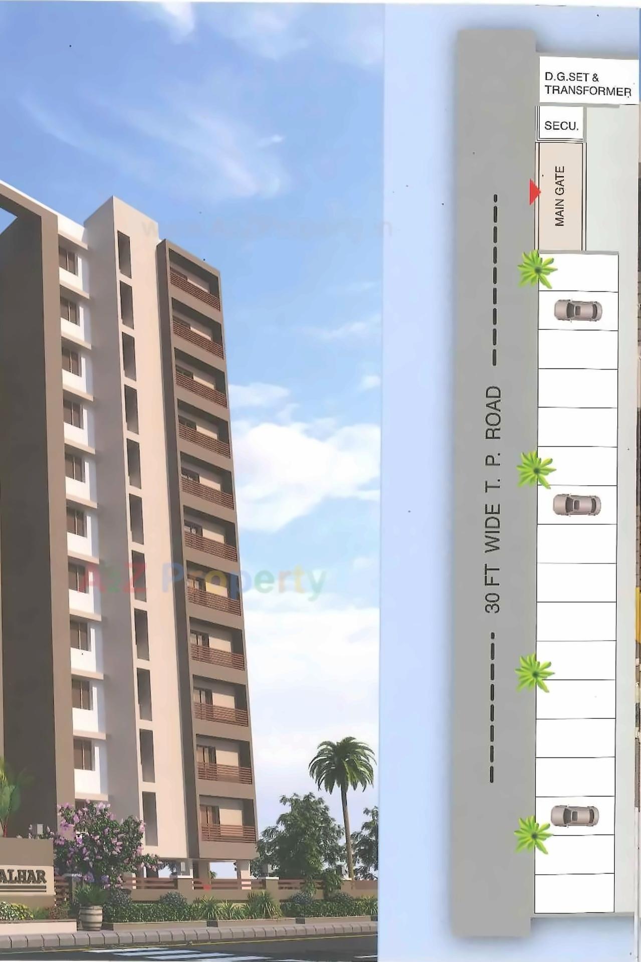 3D Elevation of real estate project Vasant Malhar located at Raiya, Rajkot, Gujarat