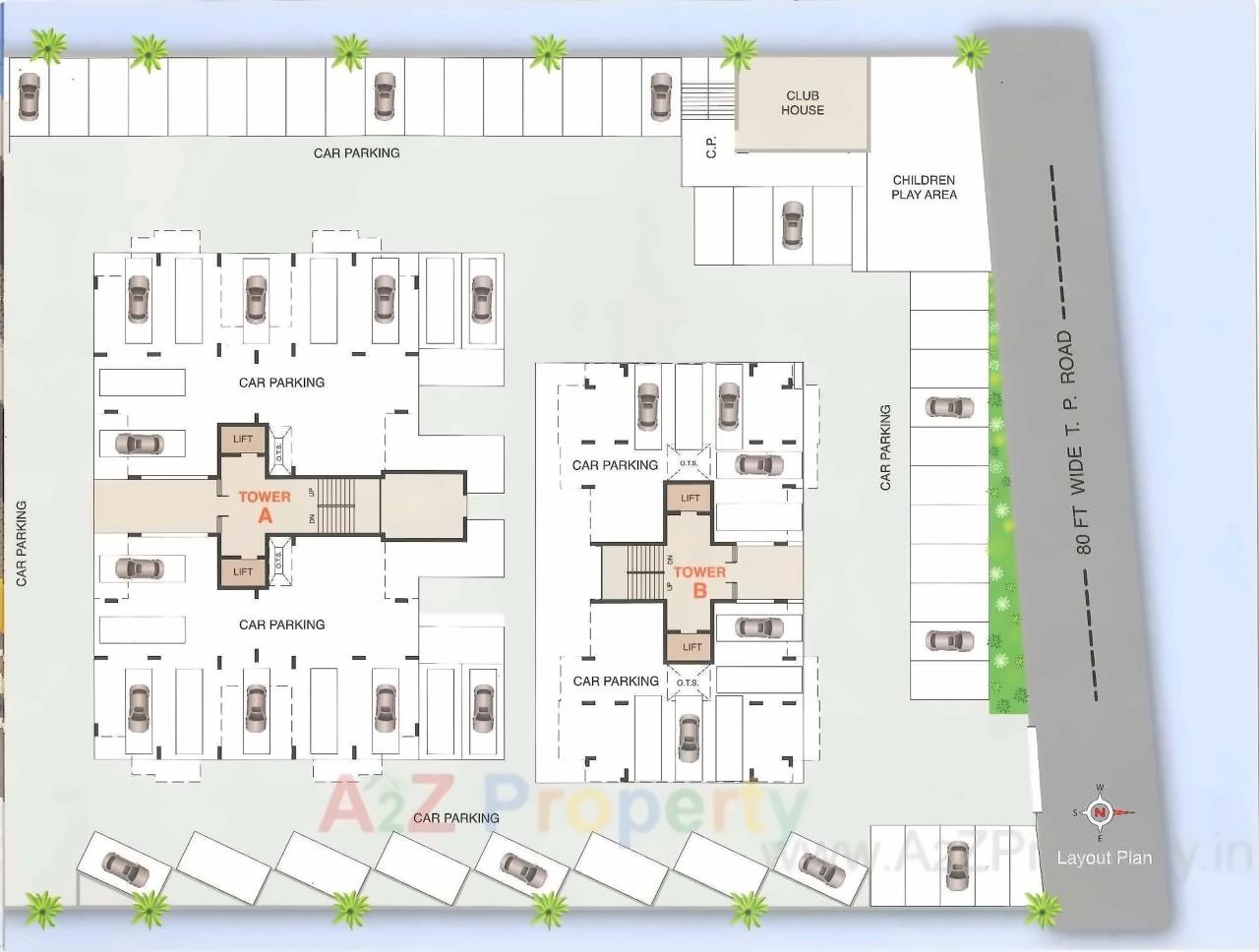 Layout of real estate project Vasant Malhar located at Raiya, Rajkot, Gujarat